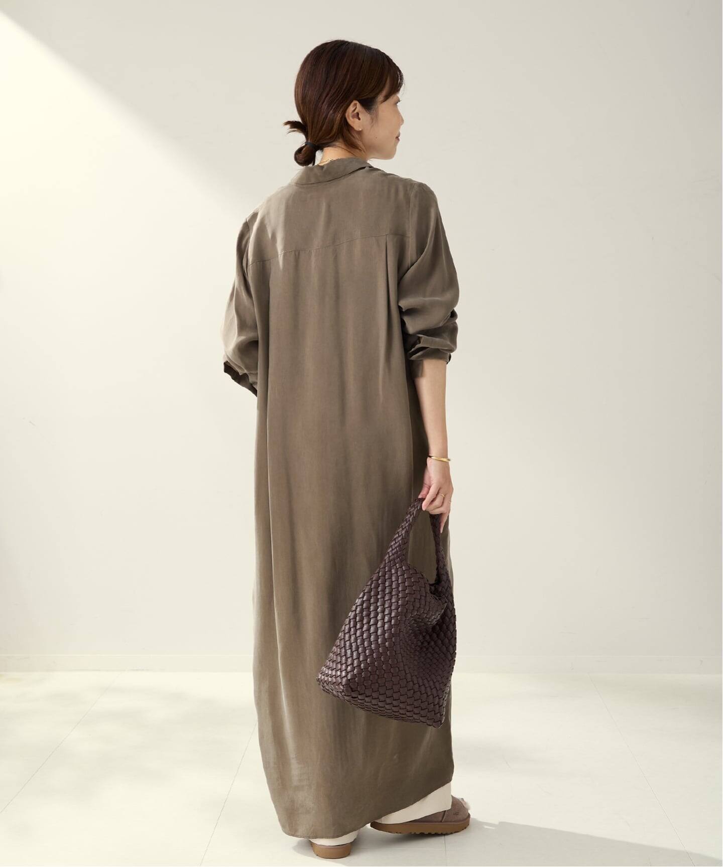 ☆ plage R'IAM プラージュ オーガンジーシャツワンピース 予約》R'IAM キュプラシャツワンピース(ワンピース)|Plage