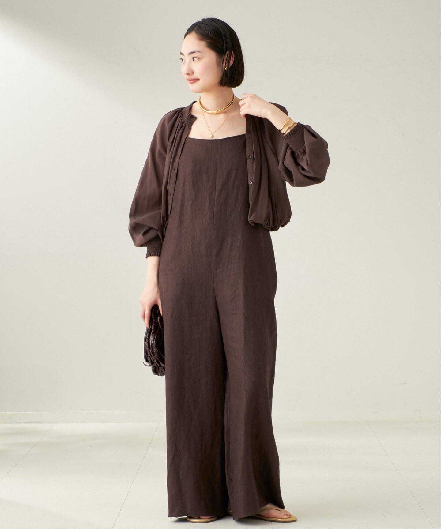 Plage　プラージュ　リネンフレアーオールインワン プラージュ Plage french linen オールインワン （ナチュラル