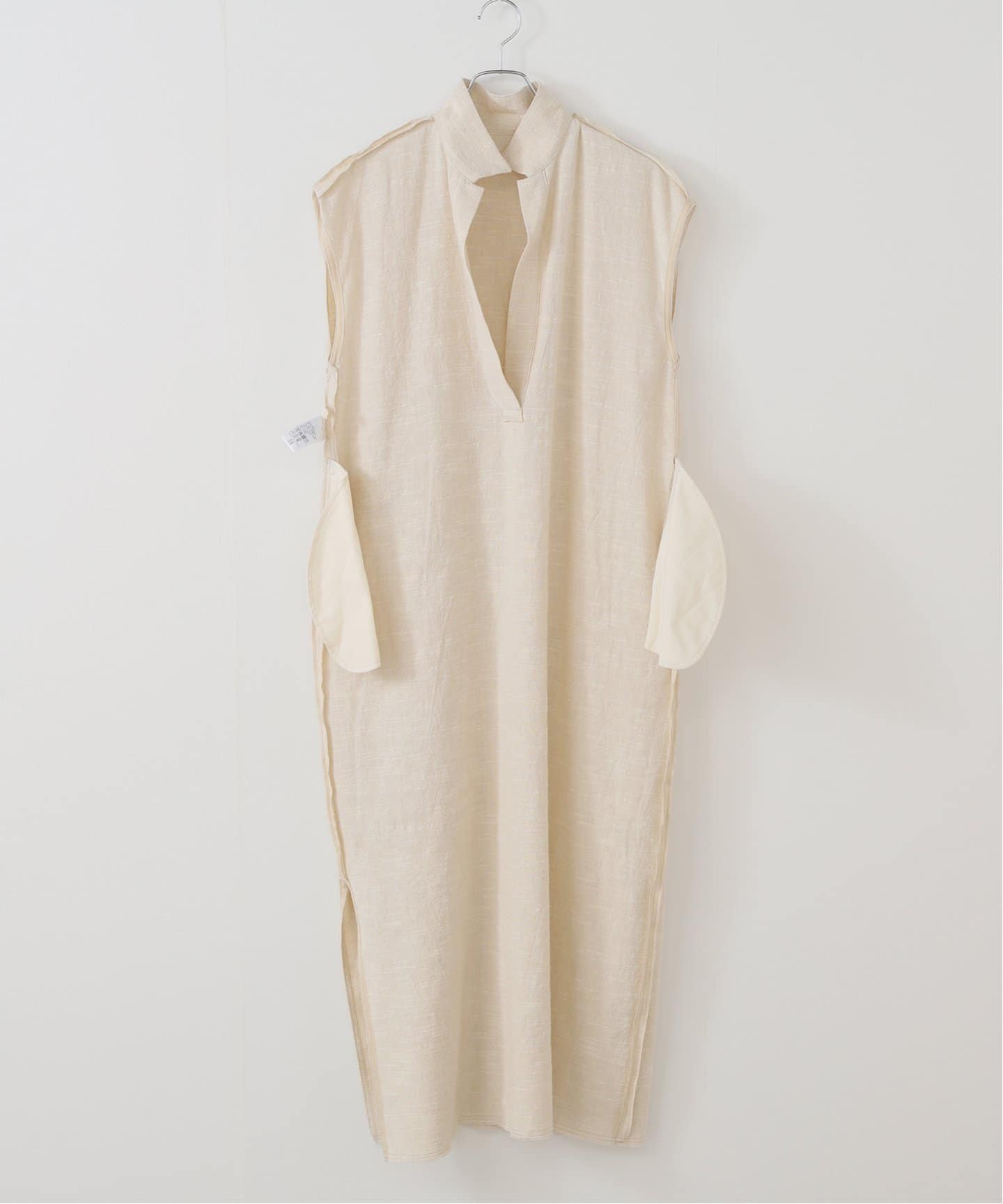 【WEB完売品】PLAGE プラージュ　スキッパーワンピース ベージュ 38 COTTON LINEN SKIPPER ワンピース（ワンピース）｜Plage（プラージュ