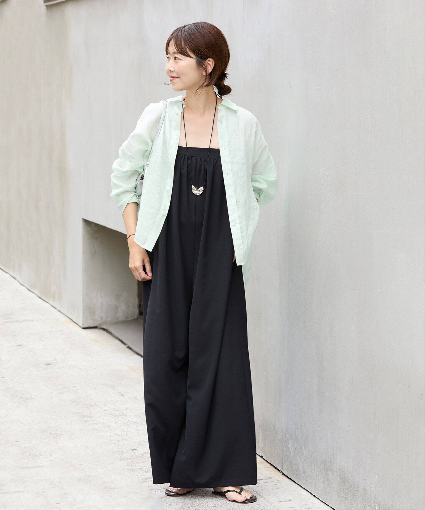 美品　Plage プラージュ 23ss サロペット　オールインワン　黒　ブラック plage（プラージュ）の「オーバーオール new◇（サロペット