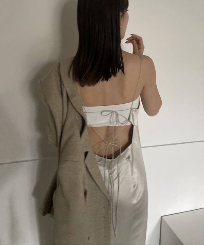 代官山店・WEB限定》Back ribbon open キャミワンピース（ワンピース 