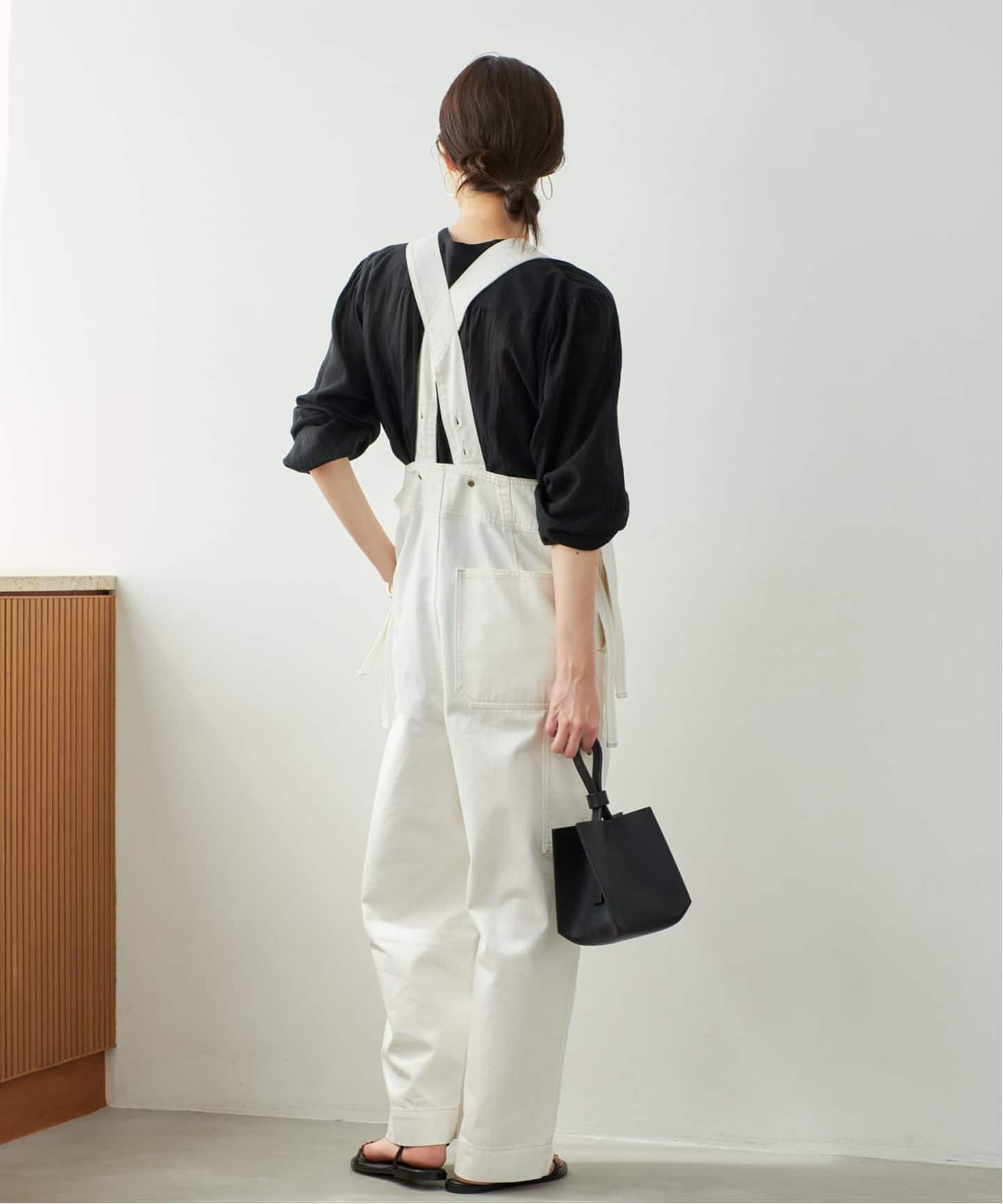 CURRENTAGE / カレンテージ DENIM サロペット(ホワイト)（サロペット