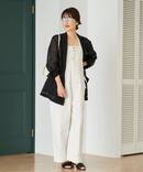 CURRENTAGE / カレンテージ DENIM サロペット(ホワイト)