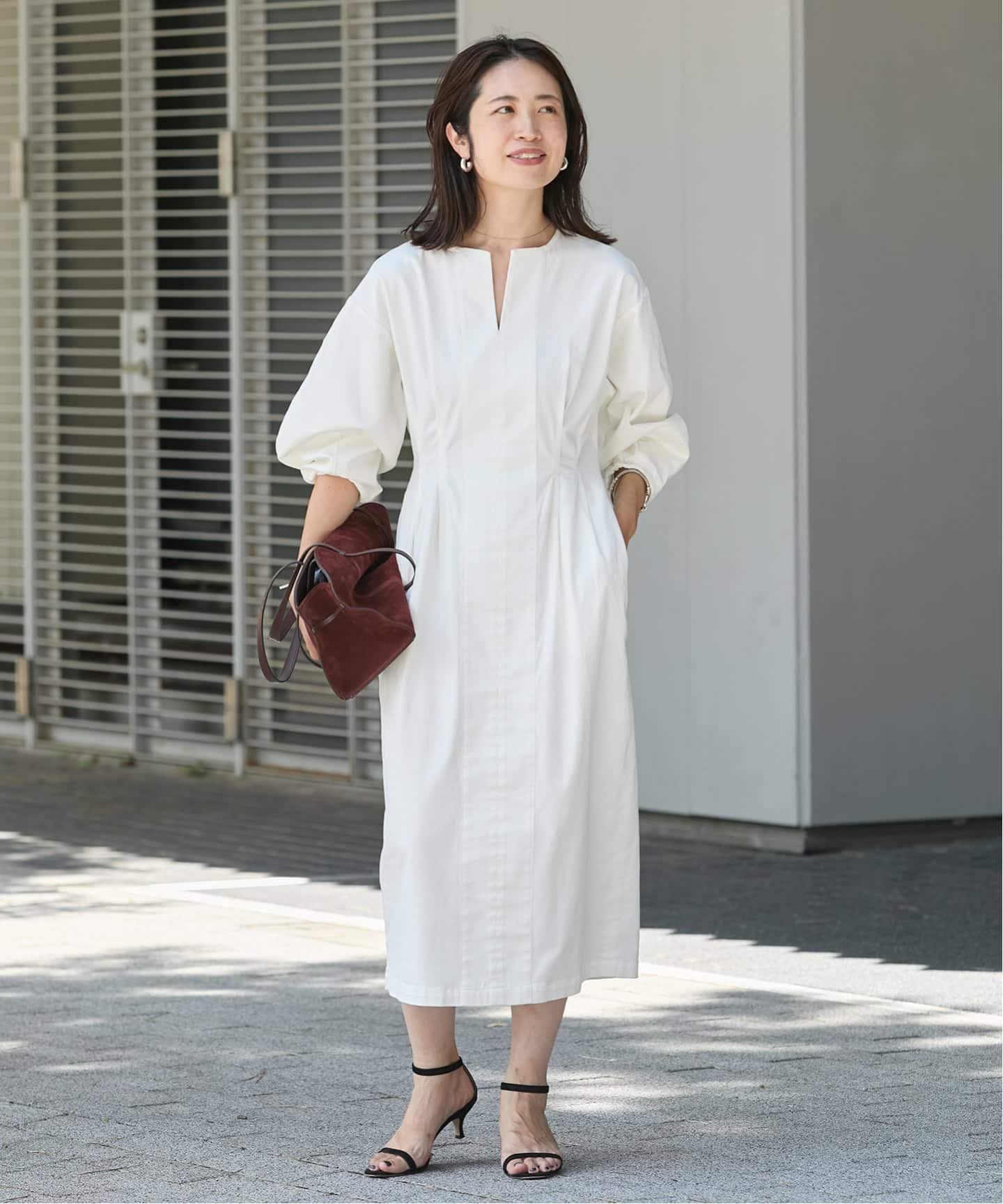 【新品未使用】ヴェルメイユパーイエナ　ウエストシェイプ　デニム ワンピース NAOKO OKUSAコラボ ストレッチデニムウエストシェイプワンピース