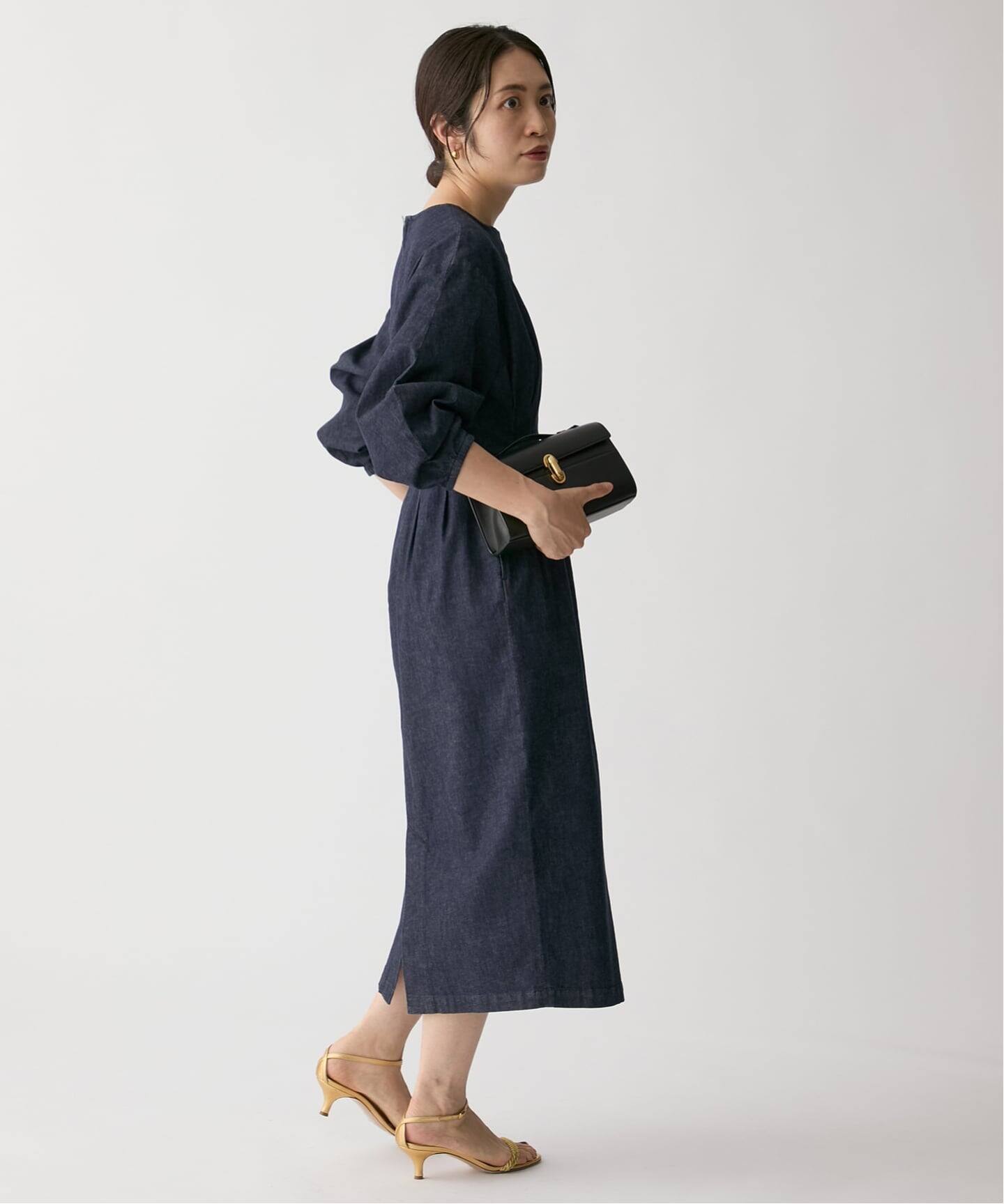 【新品未使用】ヴェルメイユパーイエナ　ウエストシェイプ　デニム ワンピース NAOKO OKUSAコラボ ストレッチデニムウエストシェイプワンピース