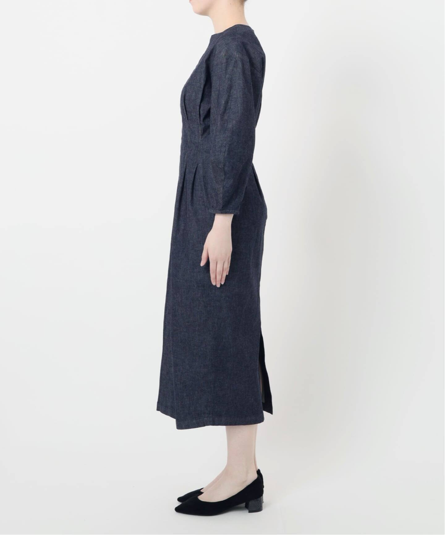 美品✨VERMEIL par ienaデニムウエストフィット前ポケットワンピース 割引ファッション - VERMEIL par IENA デニムウエストフィット