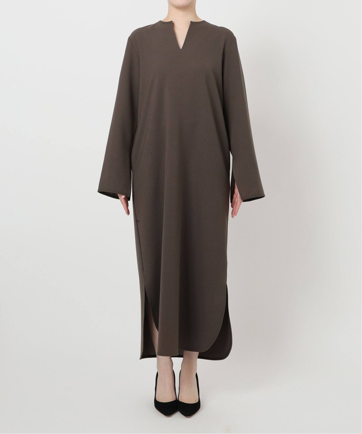 ヴェルメイユパーイエナ 夏　ロングワンピース RELA*ION キーネックロングワンピース（ワンピース）｜VERMEIL