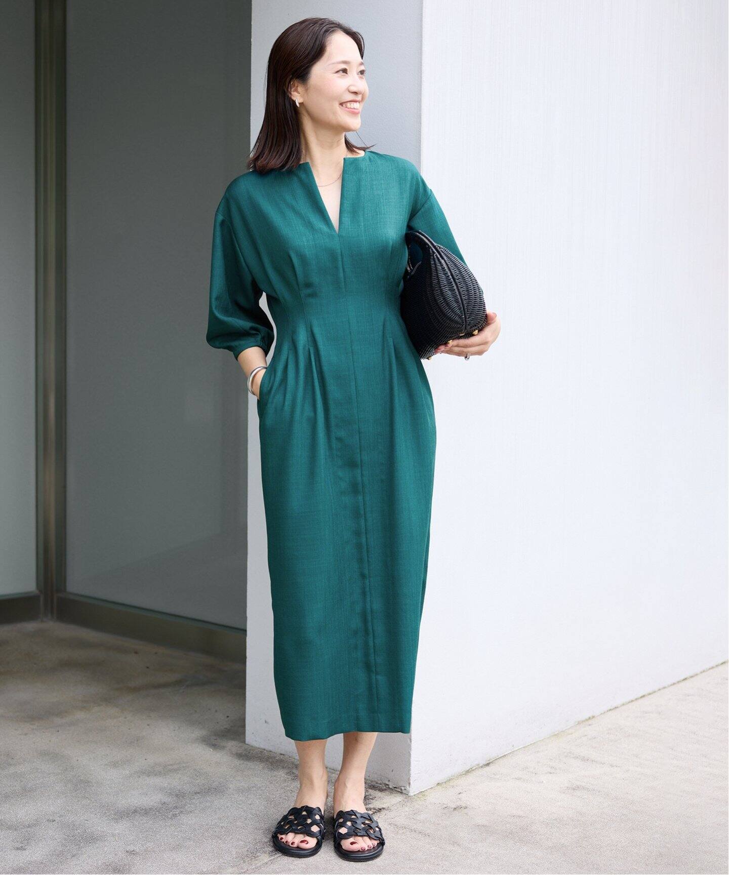 【新品】VERMEILpariena バスケットウエストシェイプワンピース VERMEIL par iena（ヴェルメイユパーイエナ）の「《予約