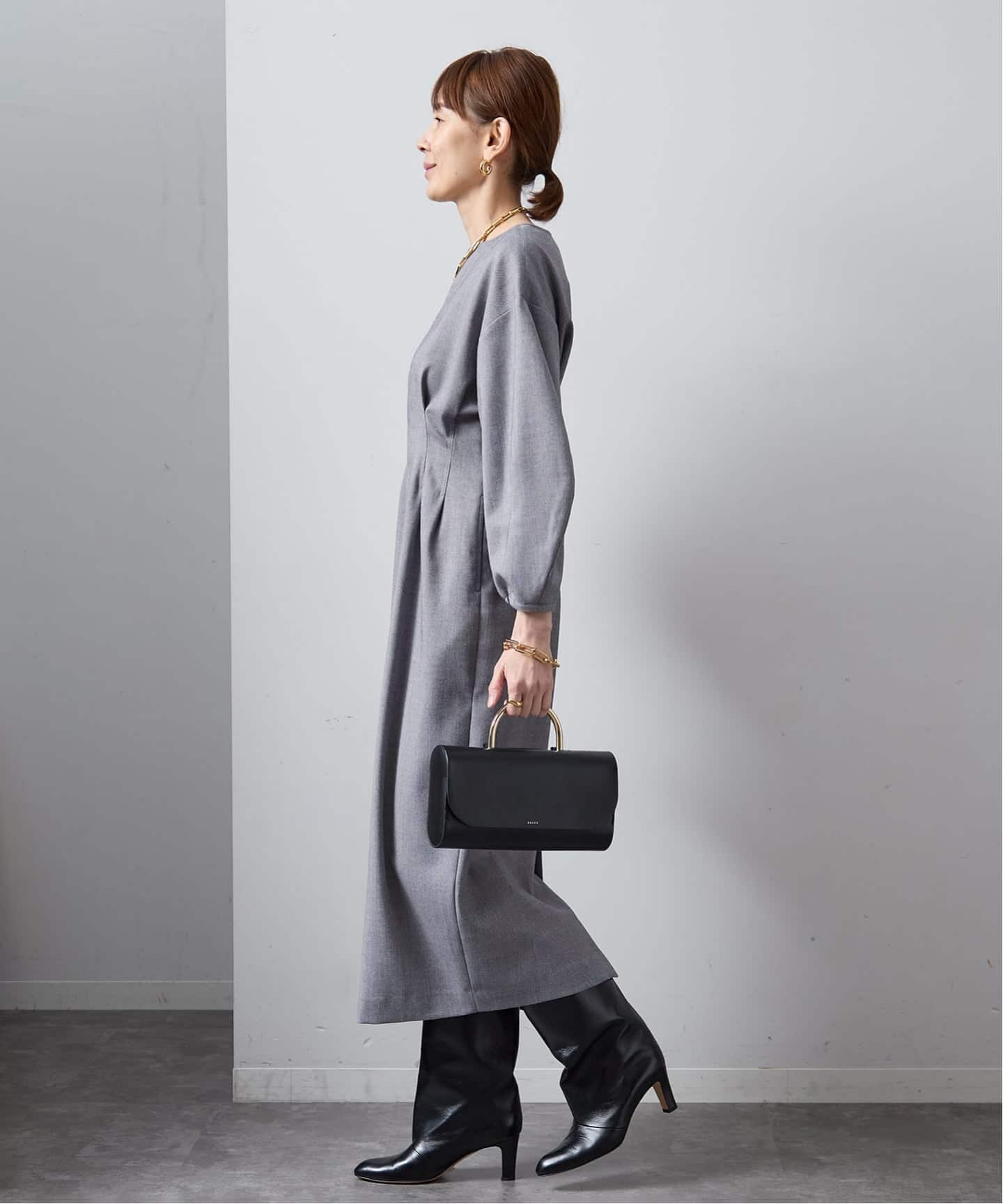 追加2》P/Ryツイルウエストシェイプワンピース（ワンピース）｜VERMEIL