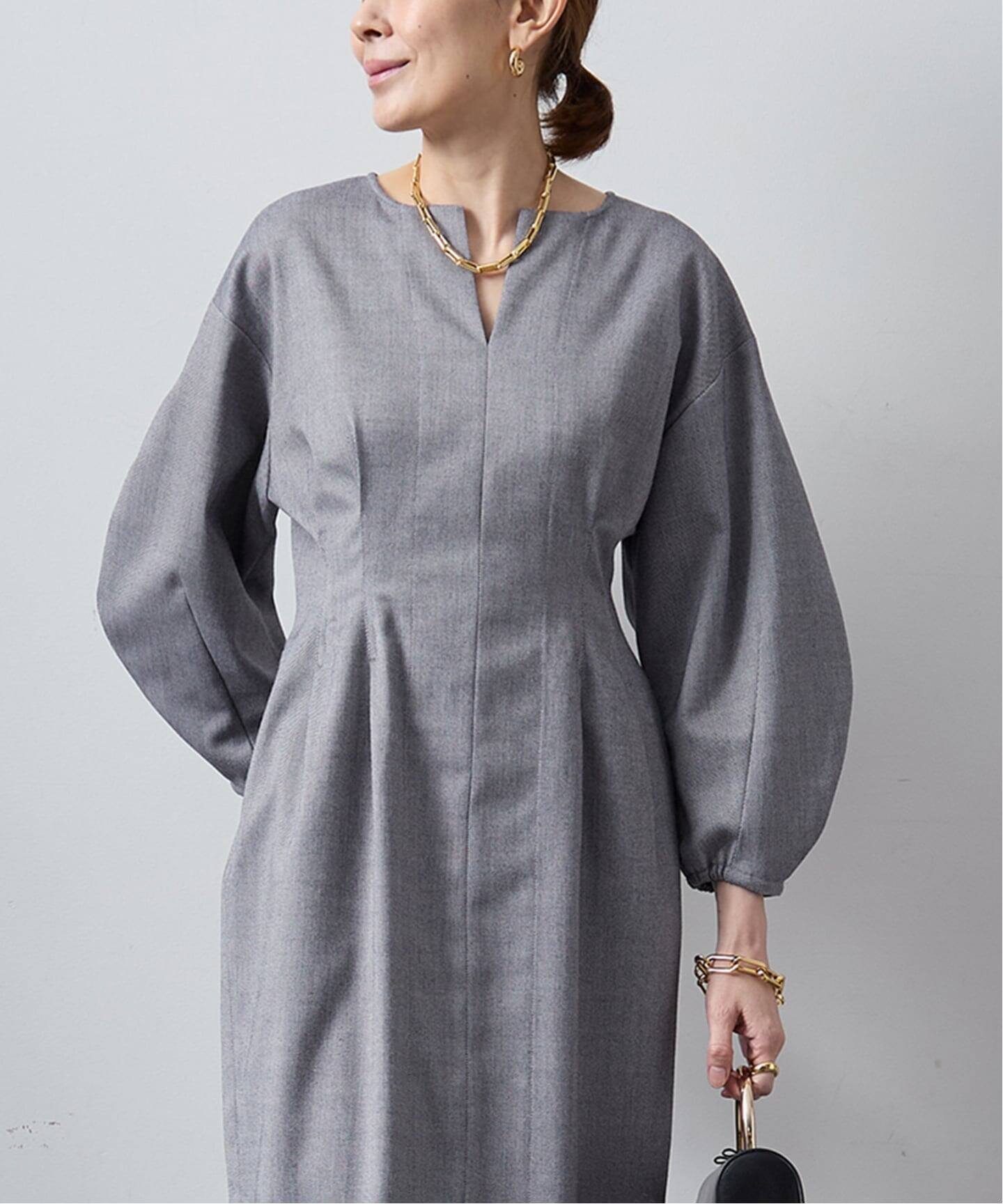 追加2》P/Ryツイルウエストシェイプワンピース（ワンピース）｜VERMEIL