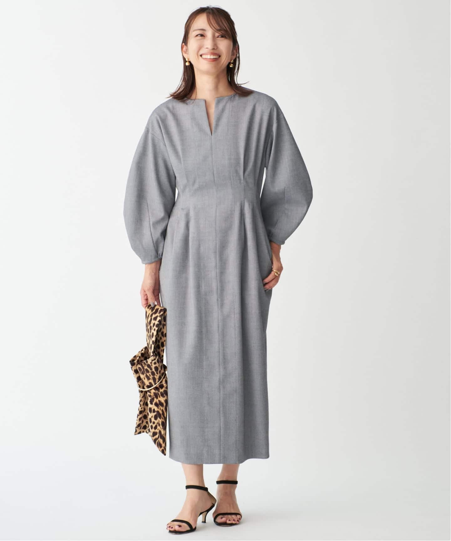 追加2》P/Ryツイルウエストシェイプワンピース（ワンピース）｜VERMEIL