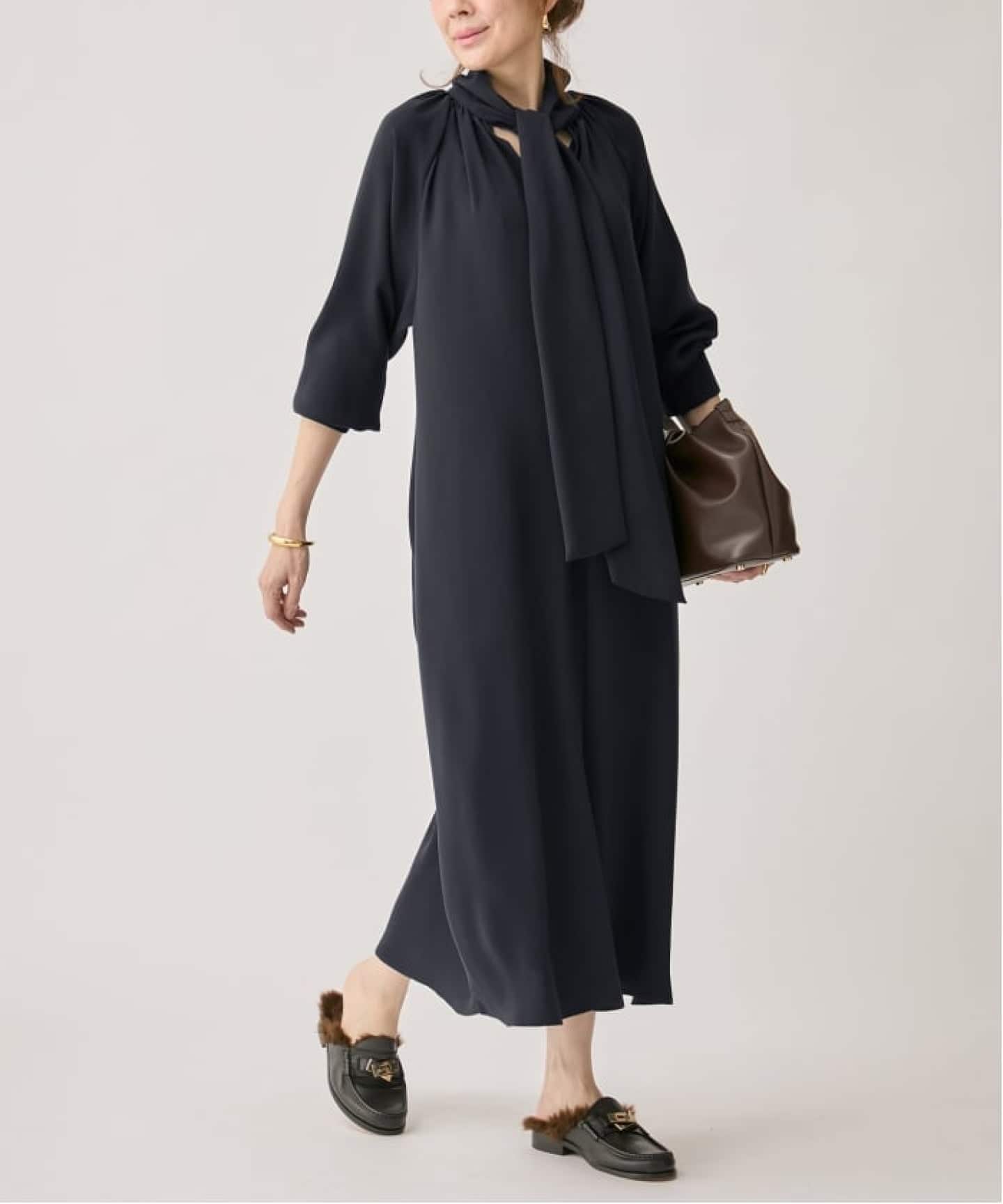 追加》NEW 2WAY ボウタイワンピース（ワンピース）｜VERMEIL par iena