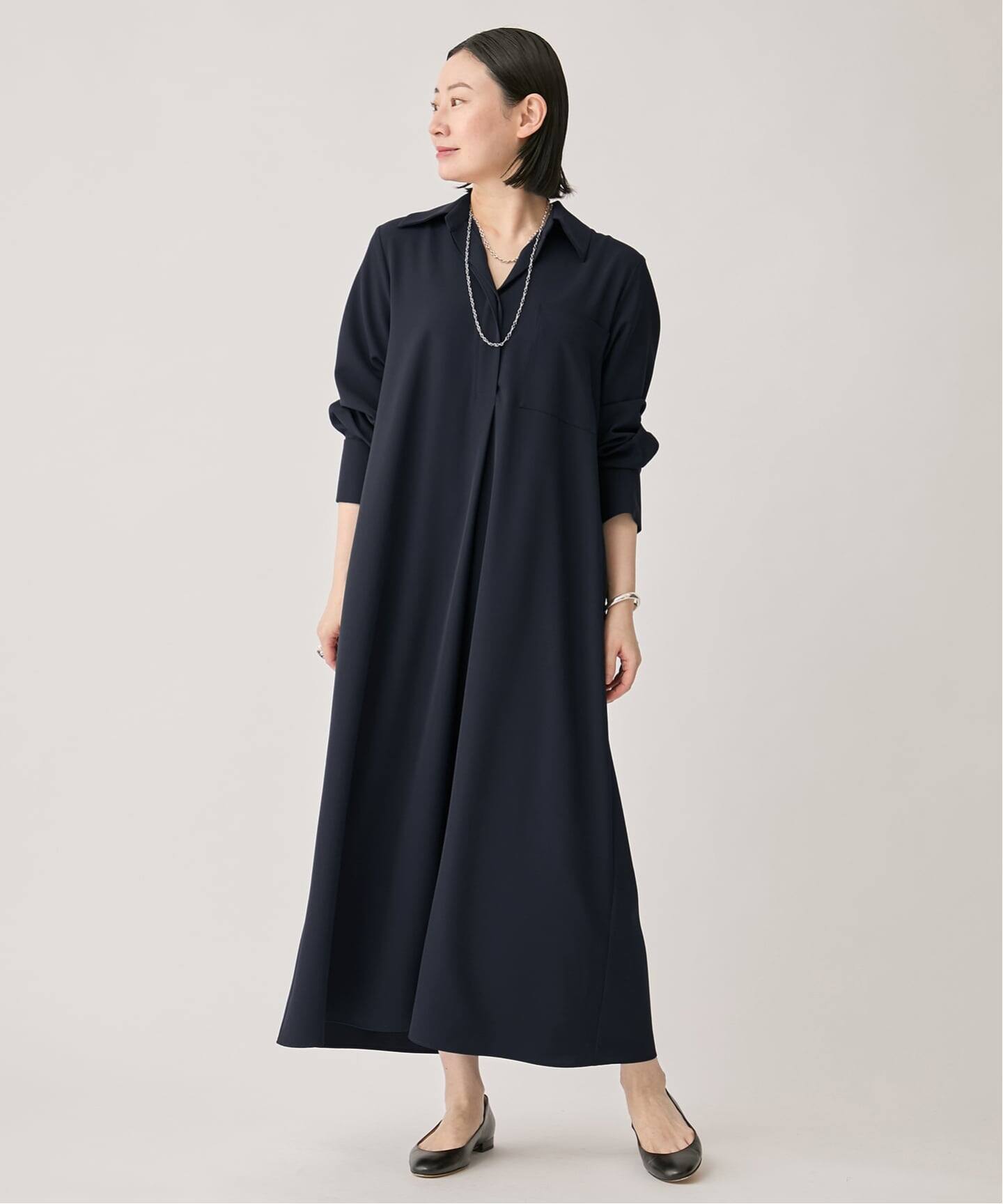 追加》スキッパーシャツワンピース（ワンピース）｜VERMEIL par iena