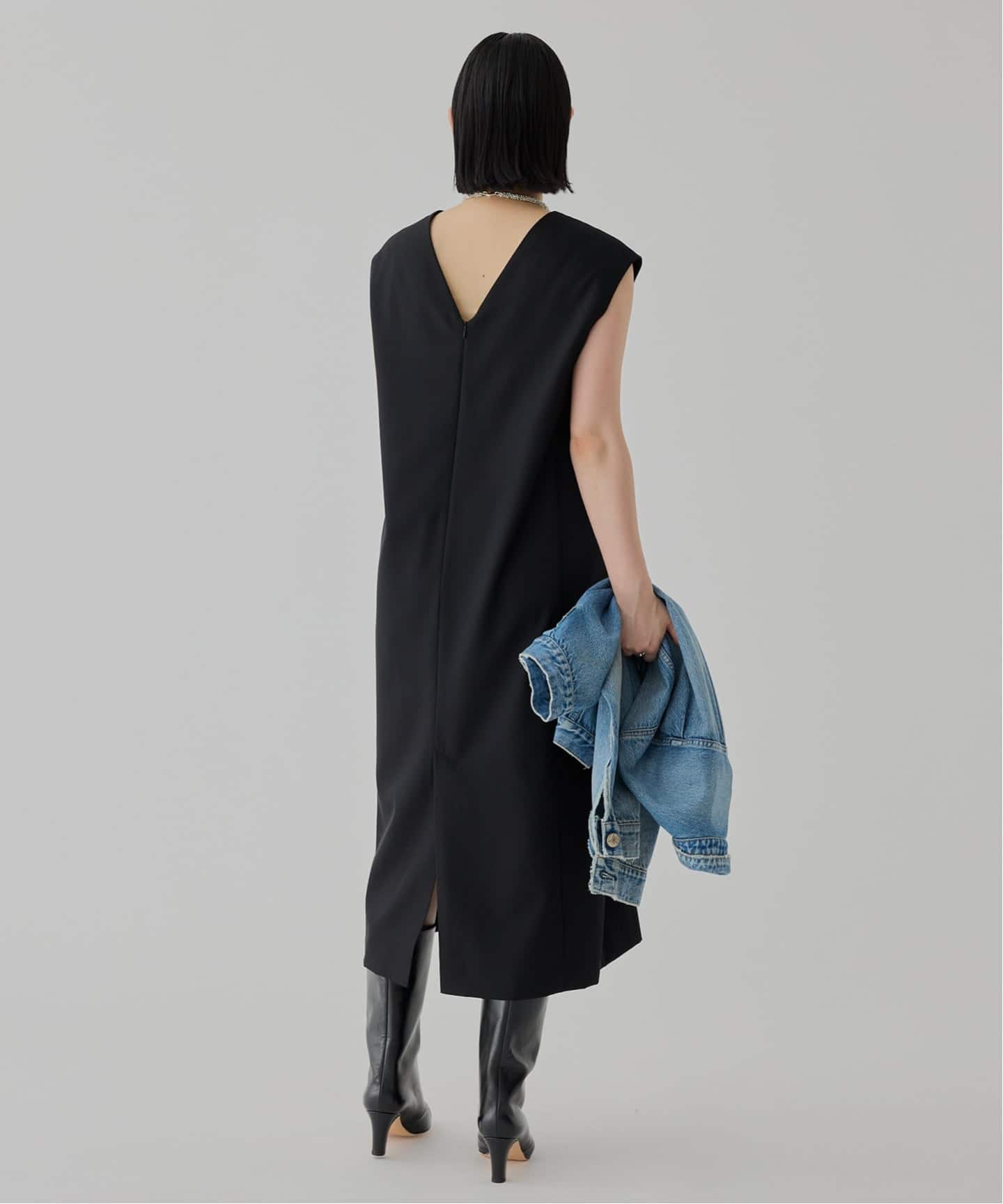 woolツイルVネックワンピース（ワンピース）｜VERMEIL par iena