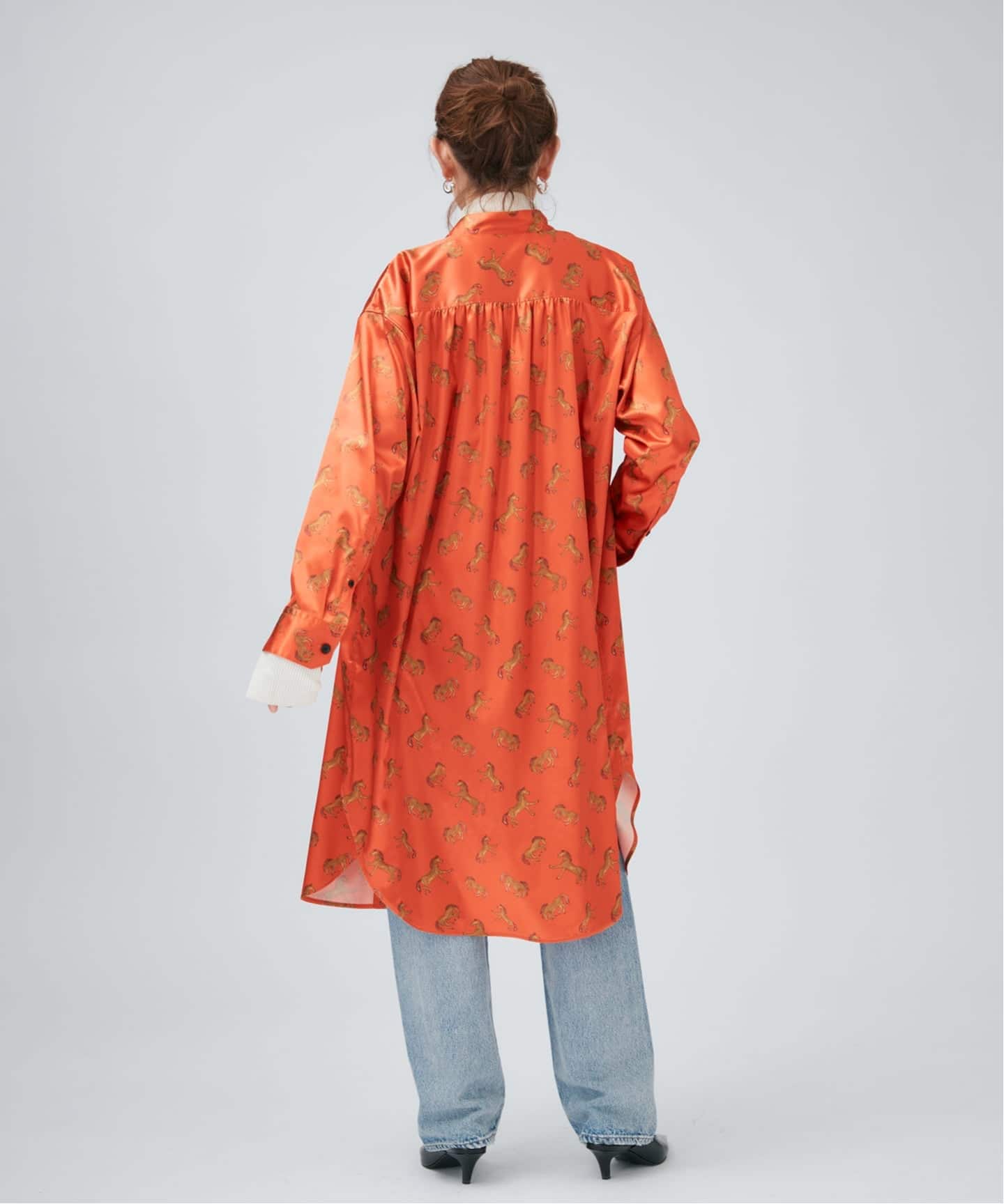 Horsey Pattern シャツワンピース（シャツワンピース）｜VERMEIL par