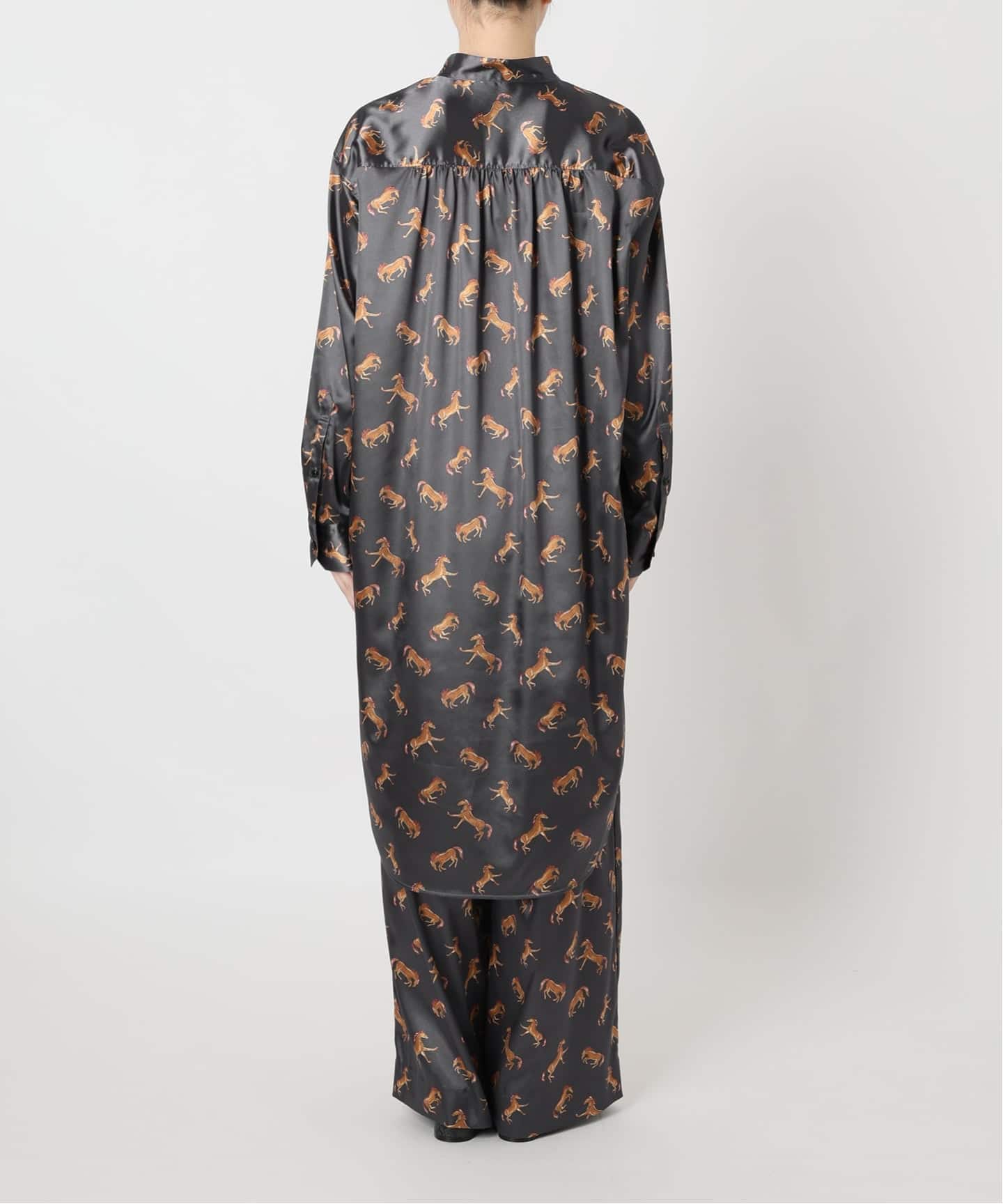Horsey Pattern シャツワンピース（シャツワンピース）｜VERMEIL par