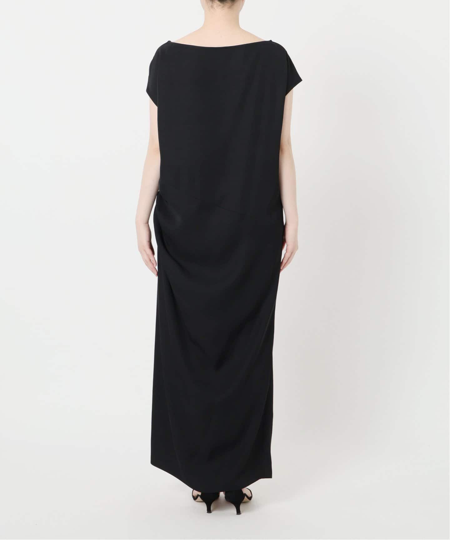 レーヨンシルクツイルアシンメトリーワンピース（ワンピース