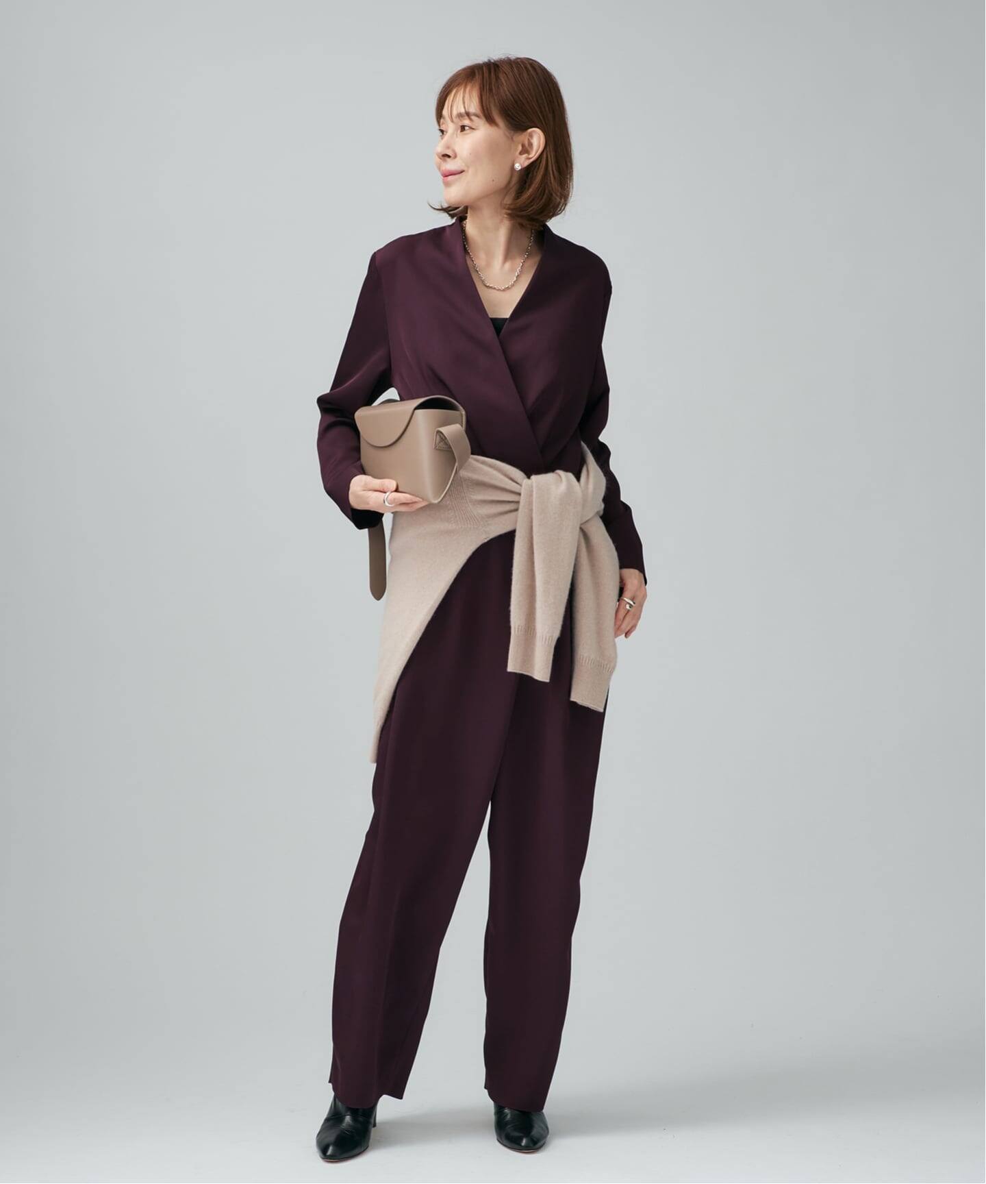 615定価68,200円　TELA　異素材コンビBELTEDオールインワン 615定価68, TELA 異素材コンビBELTEDオールインワン