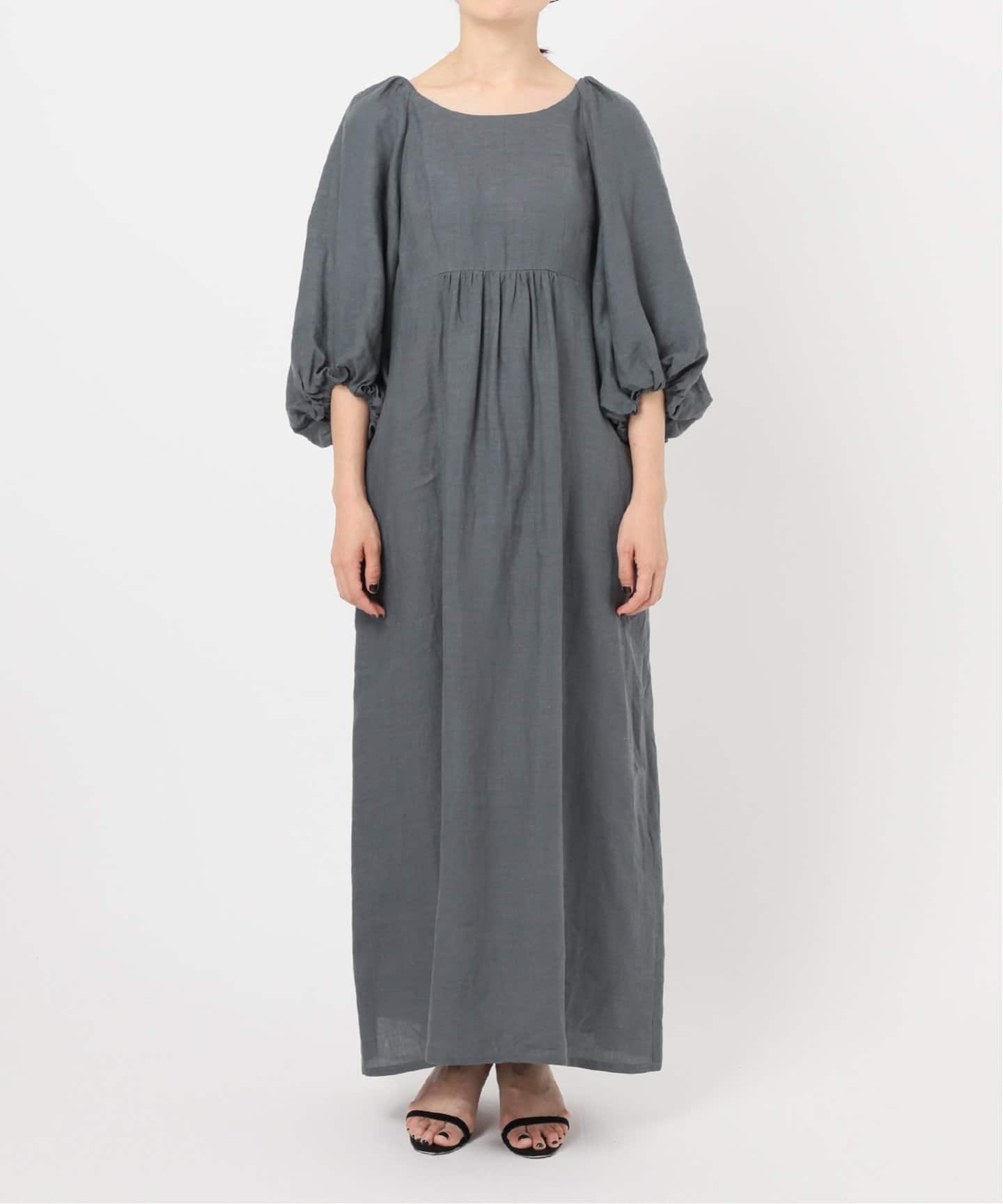 美品✨ヴェルメイユパーイエナ ベルギーリネンワンピース マキシ丈 グリーン VERMEIL par iena（ヴェルメイユパーイエナ）の「ベルギーリネン
