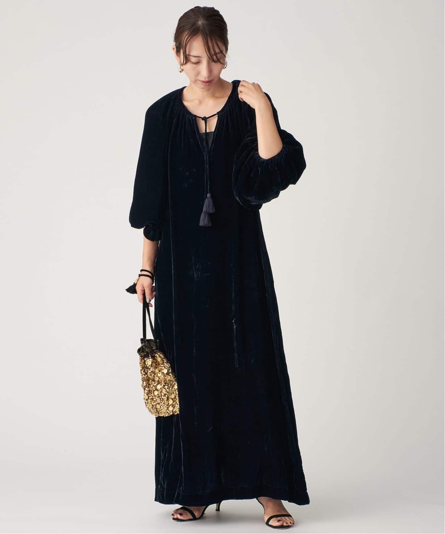 NAOKO OKUSAコラボ BENARAS by CITRUS Velvet star Dress