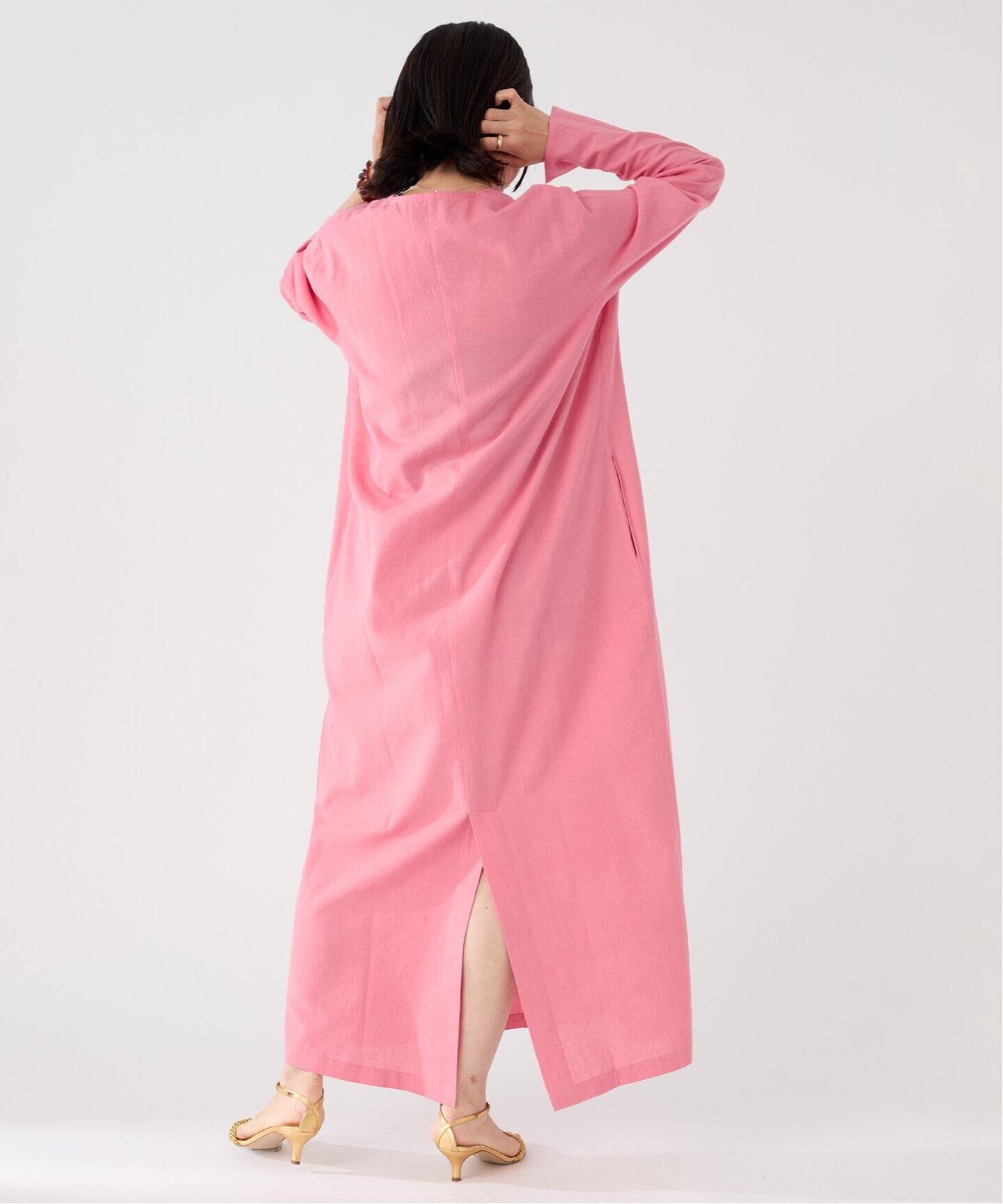ヴェルメイユパーイエナ 夏　ロングワンピース NAOKO OKUSAコラボ BENARAS by CITRUS Cotton Relaxed Dress