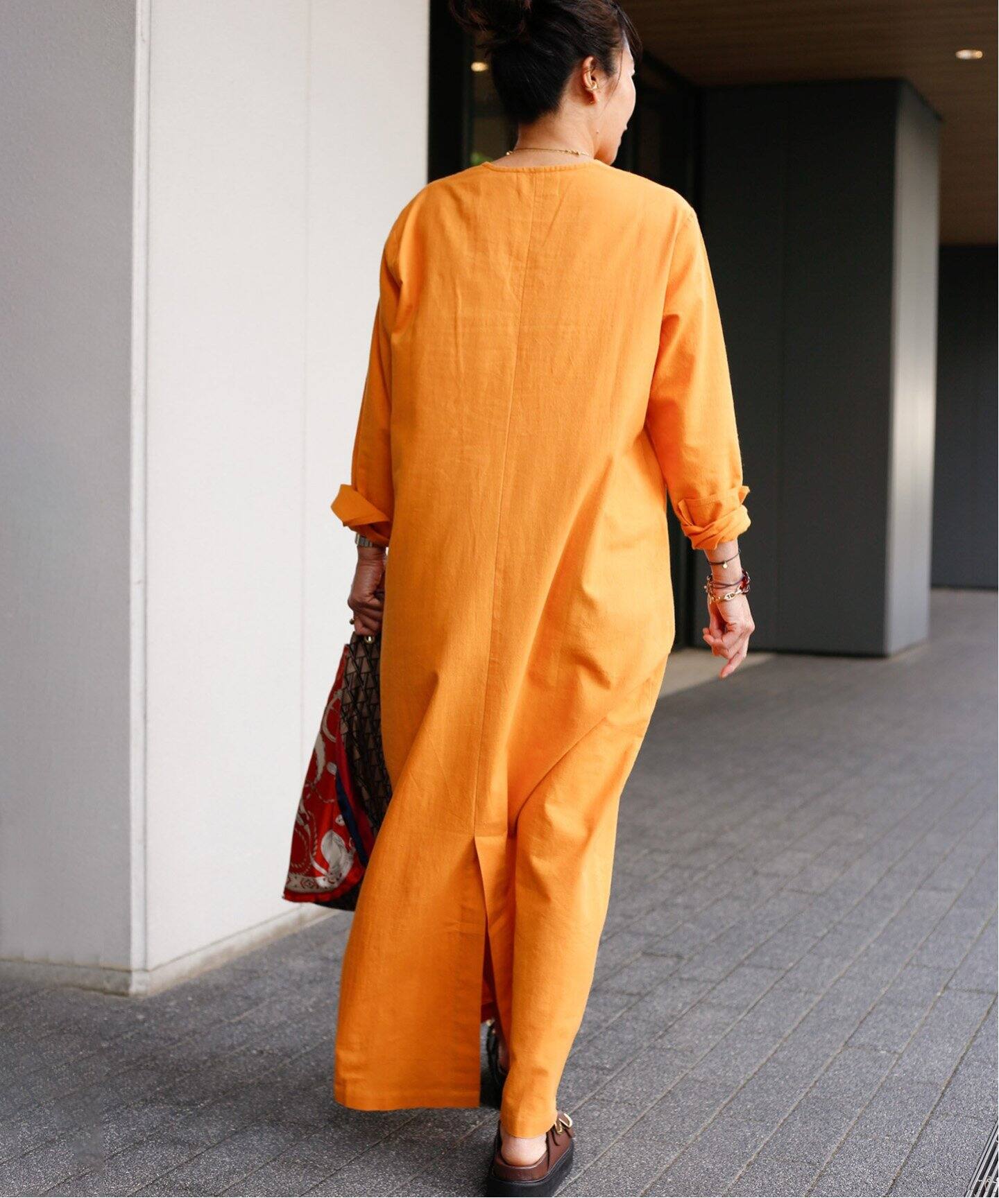 ヴェルメイユパーイエナ 夏　ロングワンピース NAOKO OKUSAコラボ BENARAS by CITRUS Cotton Relaxed Dress
