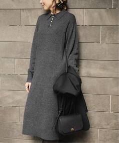 Room no.8 ルームエイト Wool Pearl/B Polo ドレス R8KN256 