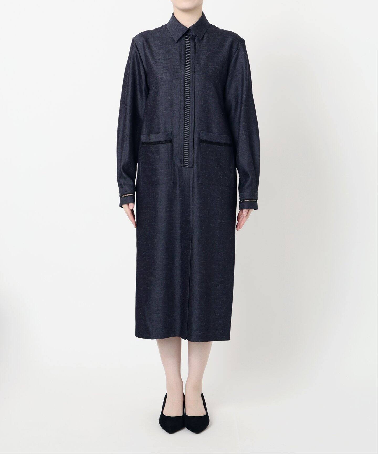 ヴェルメイユパーイエナ　セットアップ Room no.8 BLACK ルームエイトブラック TRI/TWILL COMBI LACE DRE BR80