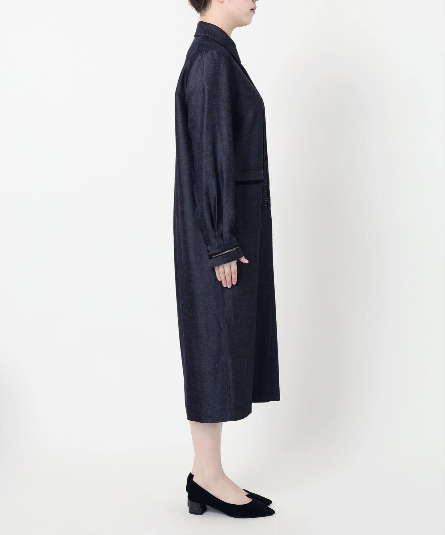 Room no.8 BLACK ルームエイトブラック TRI/TWILL COMBI LACE DRE BR80