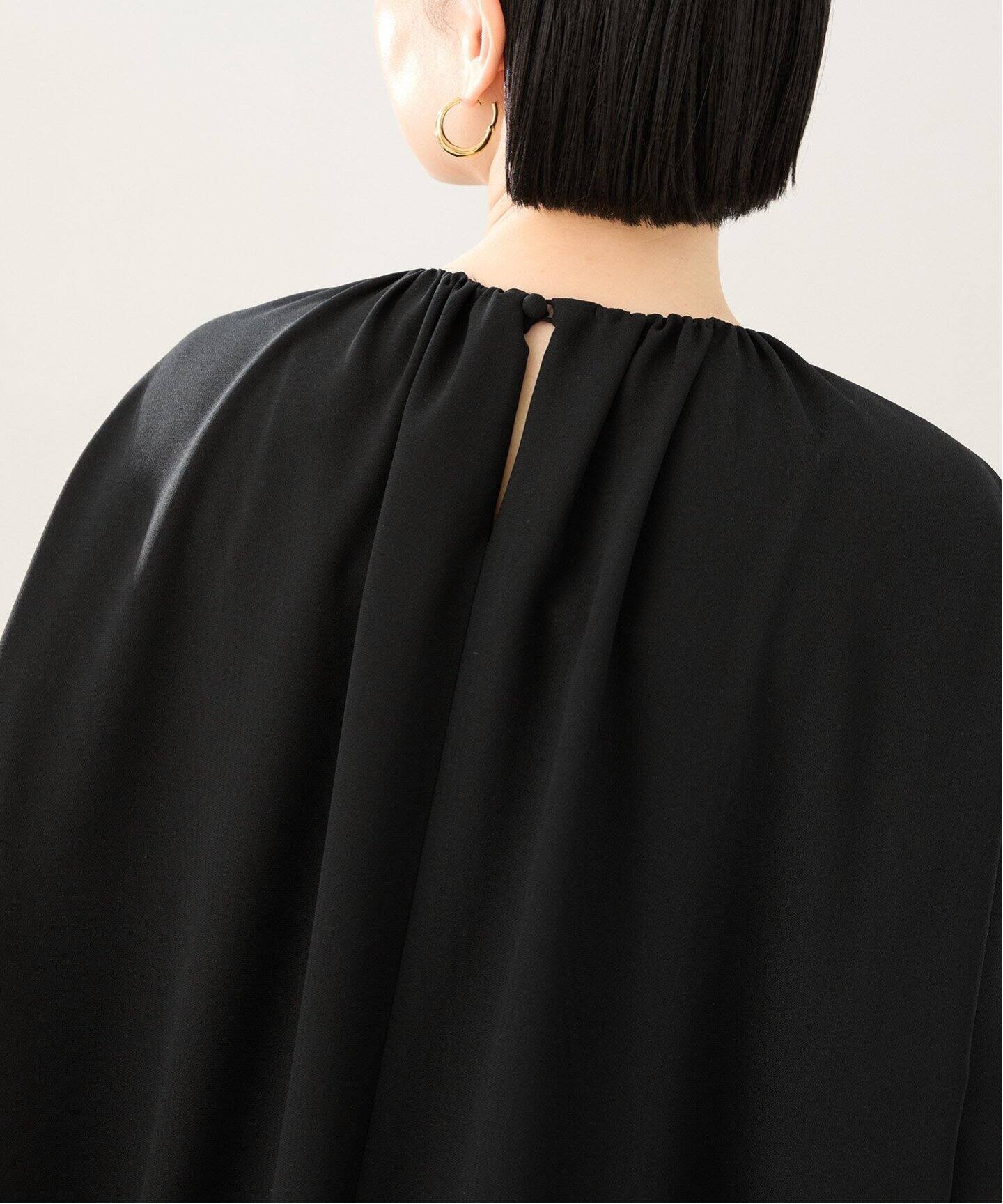 SAQUI サキ Georgette Neck Gatherd One-piece 25BF01（ワンピース 