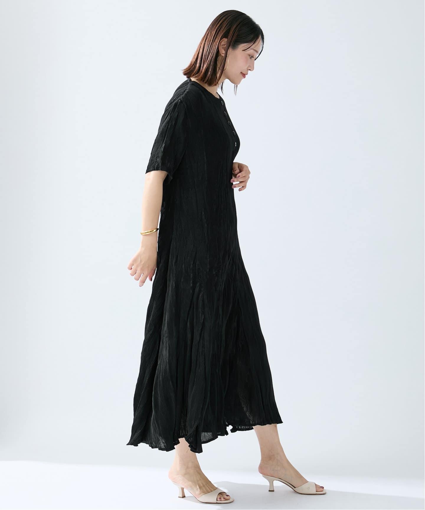 新品同様✨ヴェルメイユパーイエナ　24年モデル フレンチワンピース ロング VERMEIL par iena ワンピース フォルムニット フレンチ
