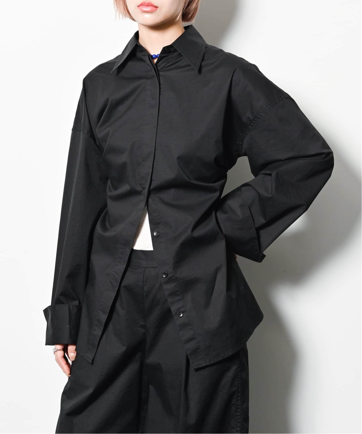 2WAY OVER SHIRT with SCARF シャツ（シャツ／ブラウス