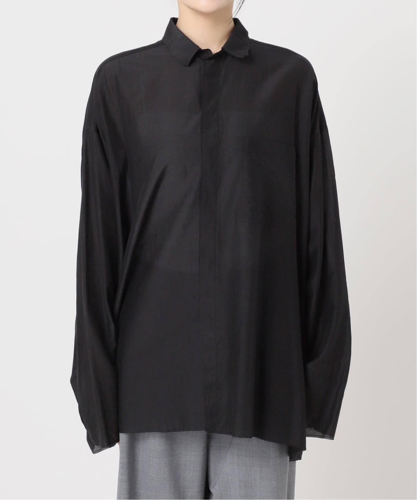 【専用】CITYSHOP ドットシャツ　ブラック デザインカジュアルシャツ ボタンダウン 長袖 メンズ(S ブラック