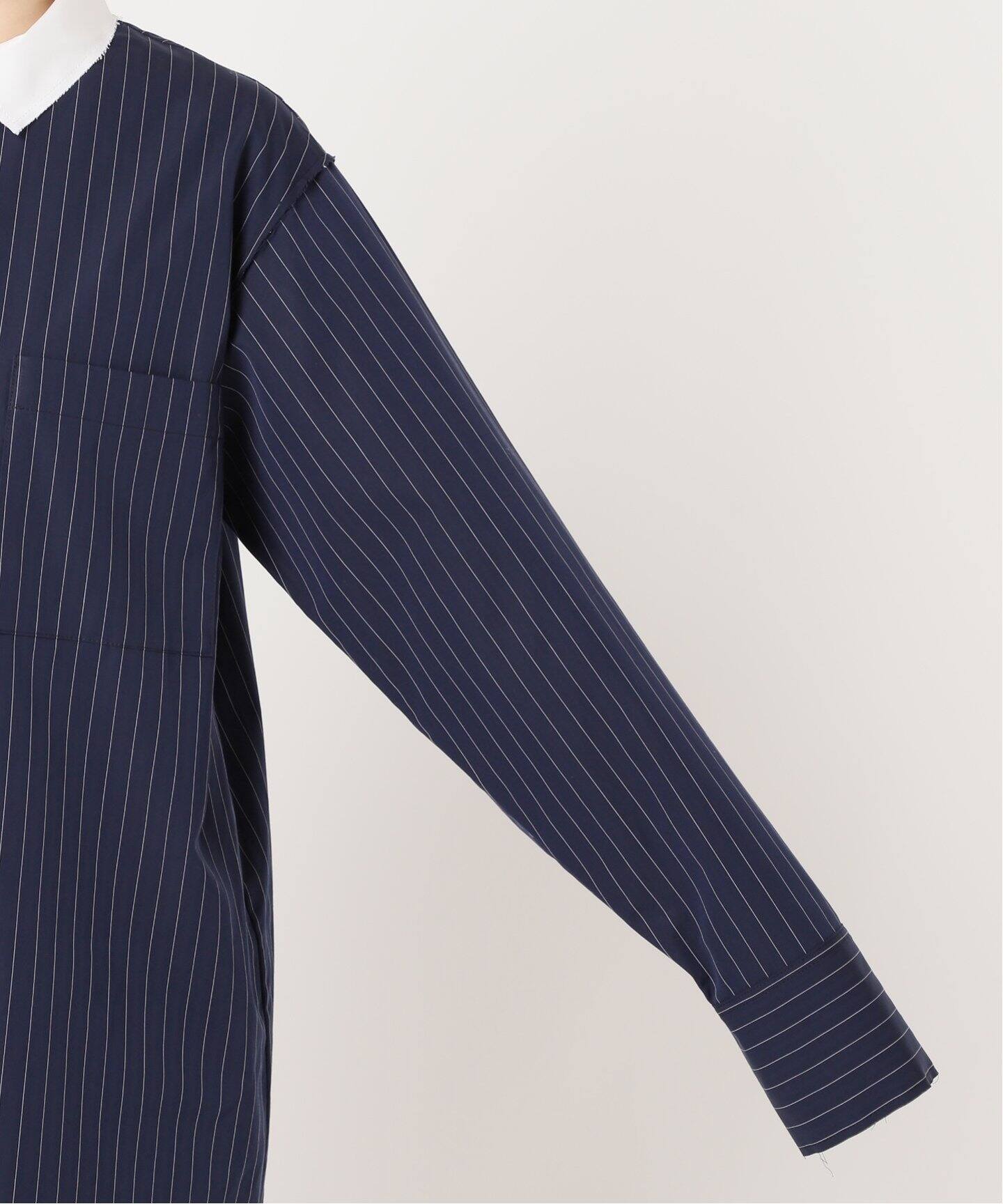 【CITYSHOP】25SS 25050042857010 SUPIMA COTTON クレリック ストライプ長袖シャツ CITYSHOP】25SS 25050042857010 SUPIMA COTTON クレリック ストライプ