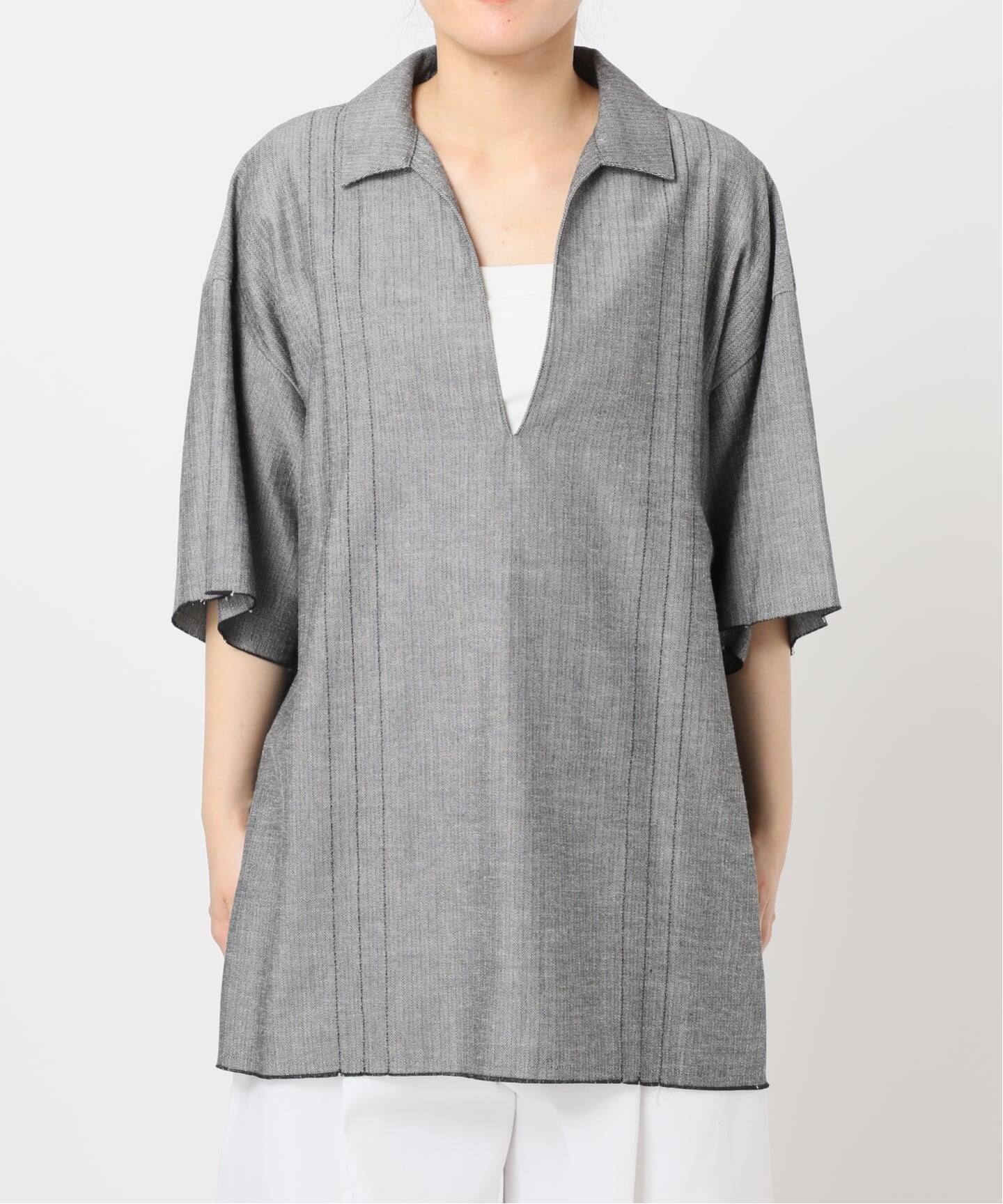 CITYSHOP シャツ シティショップ CITYSHOP ストライプビックカラーオーバーサイズ