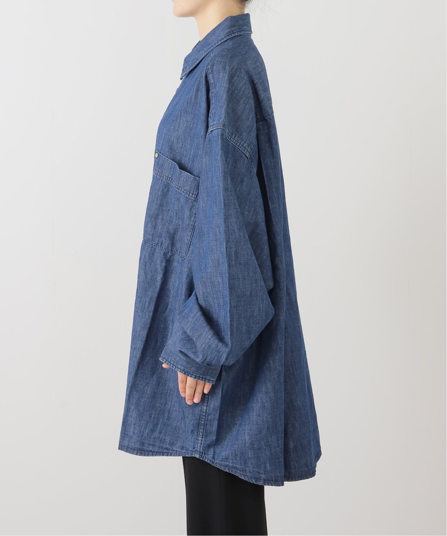 QUIITO BIG DENIM SHIRT Q25A-P050：デニムシャツ（シャツ