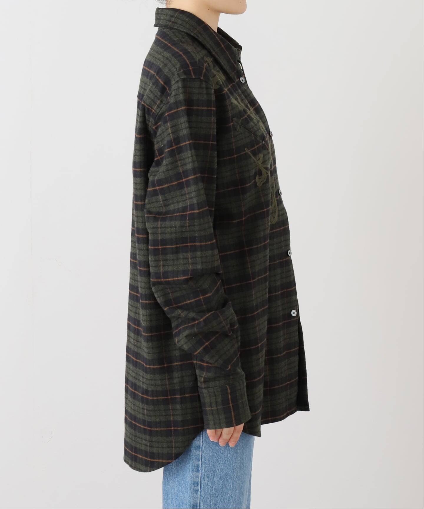 MASU チェック柄長袖シャツ 48 MASU チェック柄長袖シャツ 48