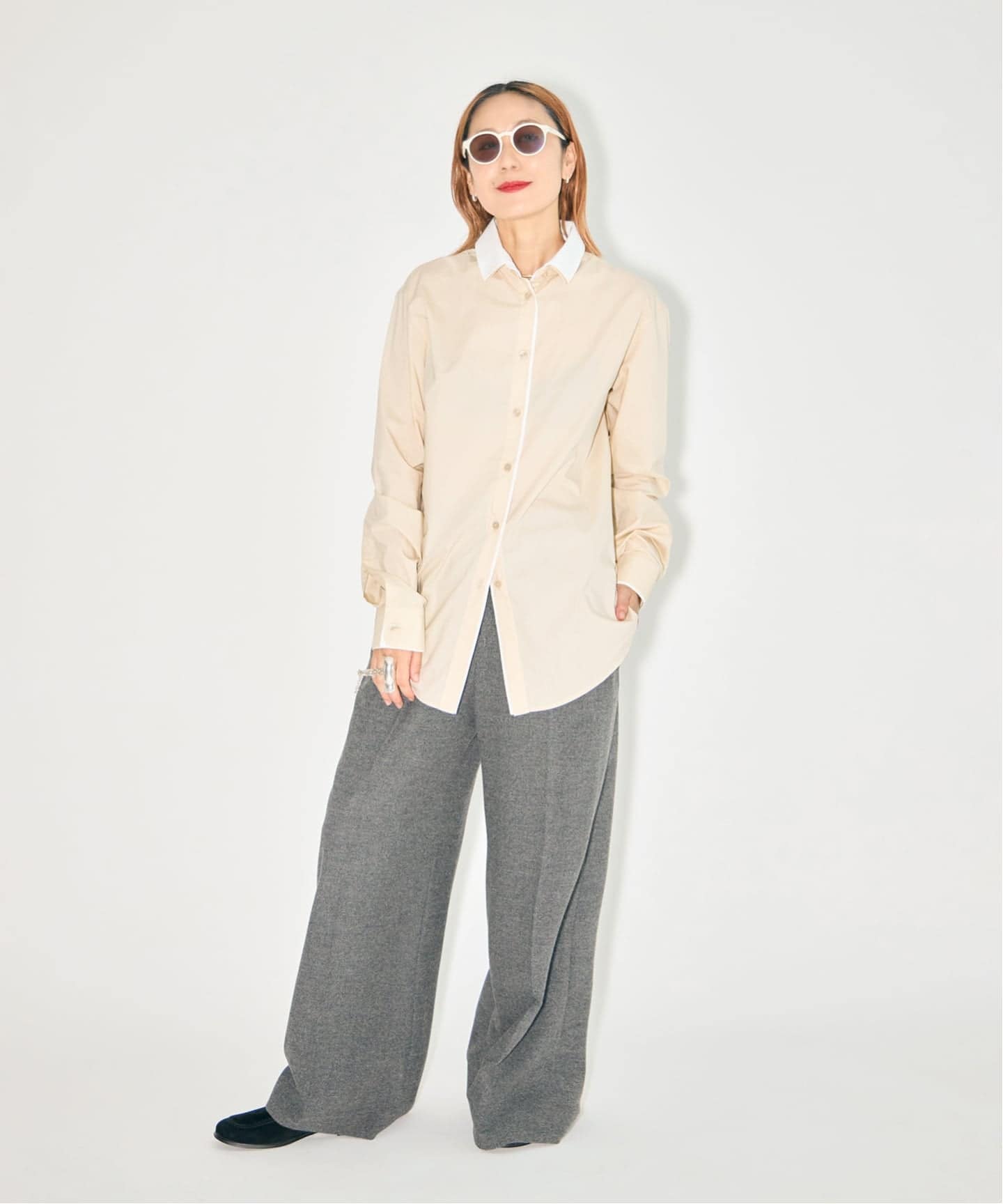 ☆美品.定価2.3万☆シップス MIRKO BERTOLA ヨーク切替ブラウス シップス SHIPS 【SHIPS別注】MIRKO BERTOLA:〈手洗い可能