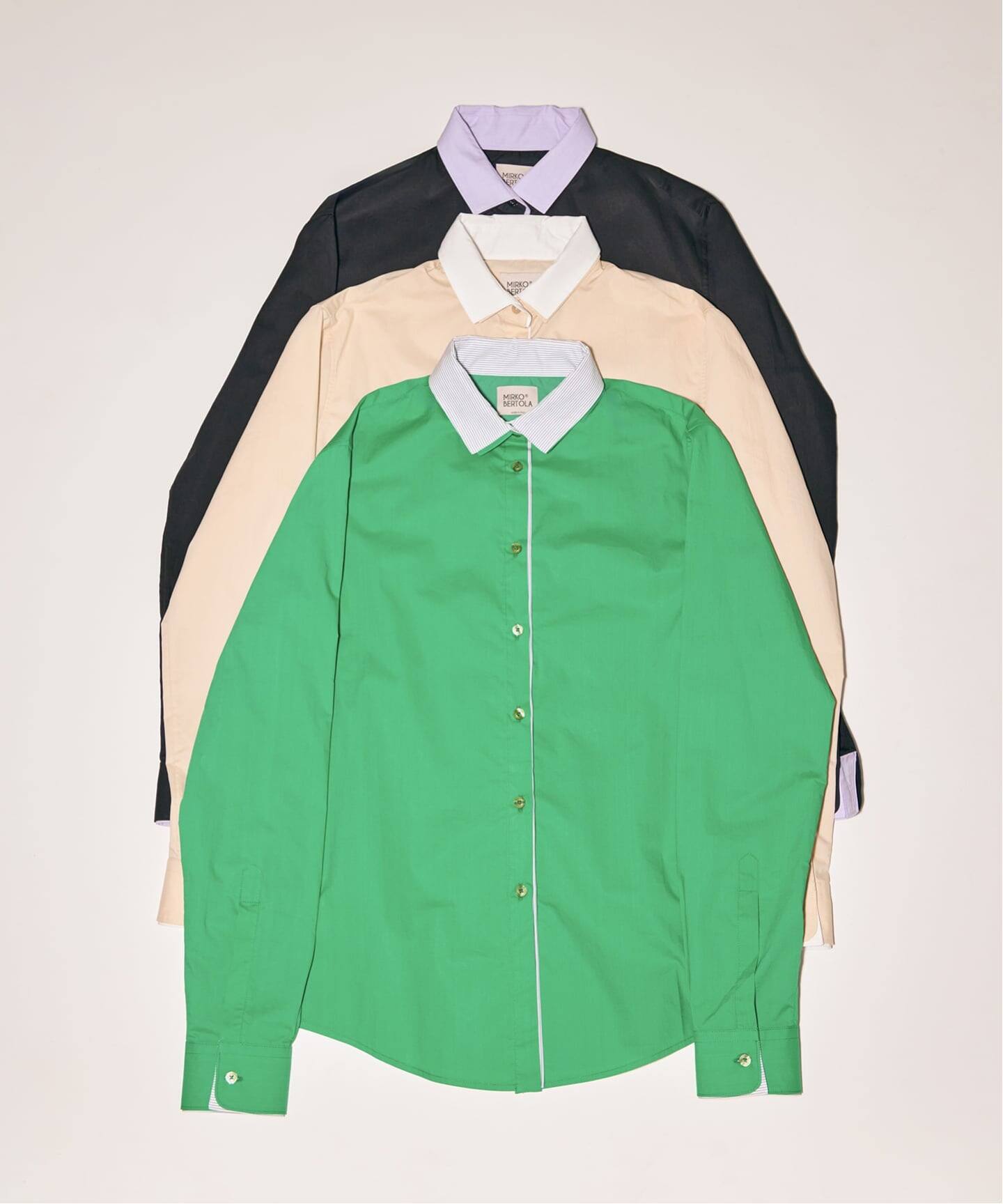 MIRKO BERTOLA 別注 DOUBLE COLLAR SHIRT SH102：シャツ（シャツ 