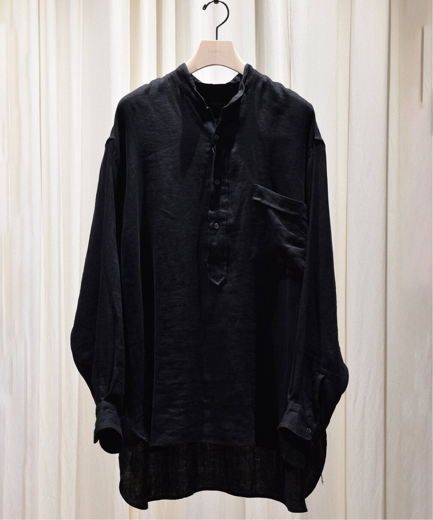 COMOLI / コモリ】 リネンWクロス プルオーバーシャツ B01-020