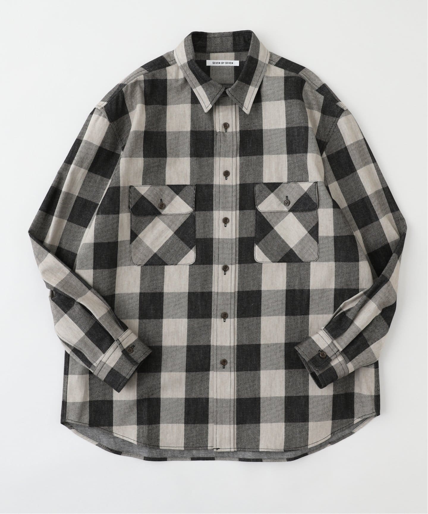 【SEVEN BY SEVEN / セブン バイ セブン】 BUFFALO CHECK LOOSE WORK SH   L/S