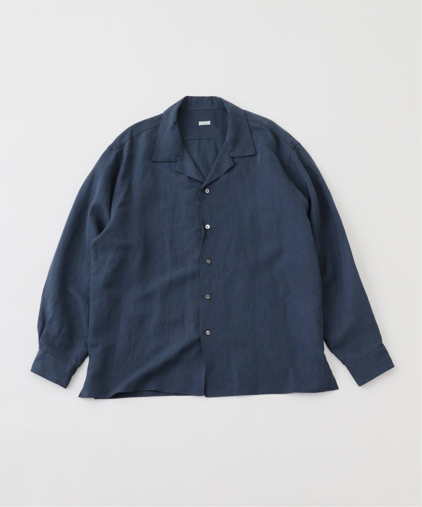 A.PRESSE / アプレッセ】シルク リネン オープン カラー シャツ  