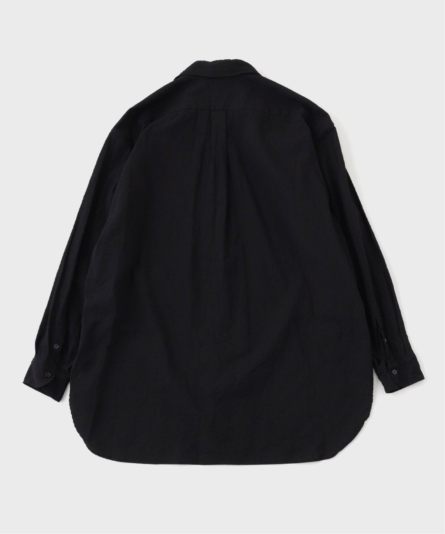 COMOLI 22SS リネンCPOシャツ size46 ブラック