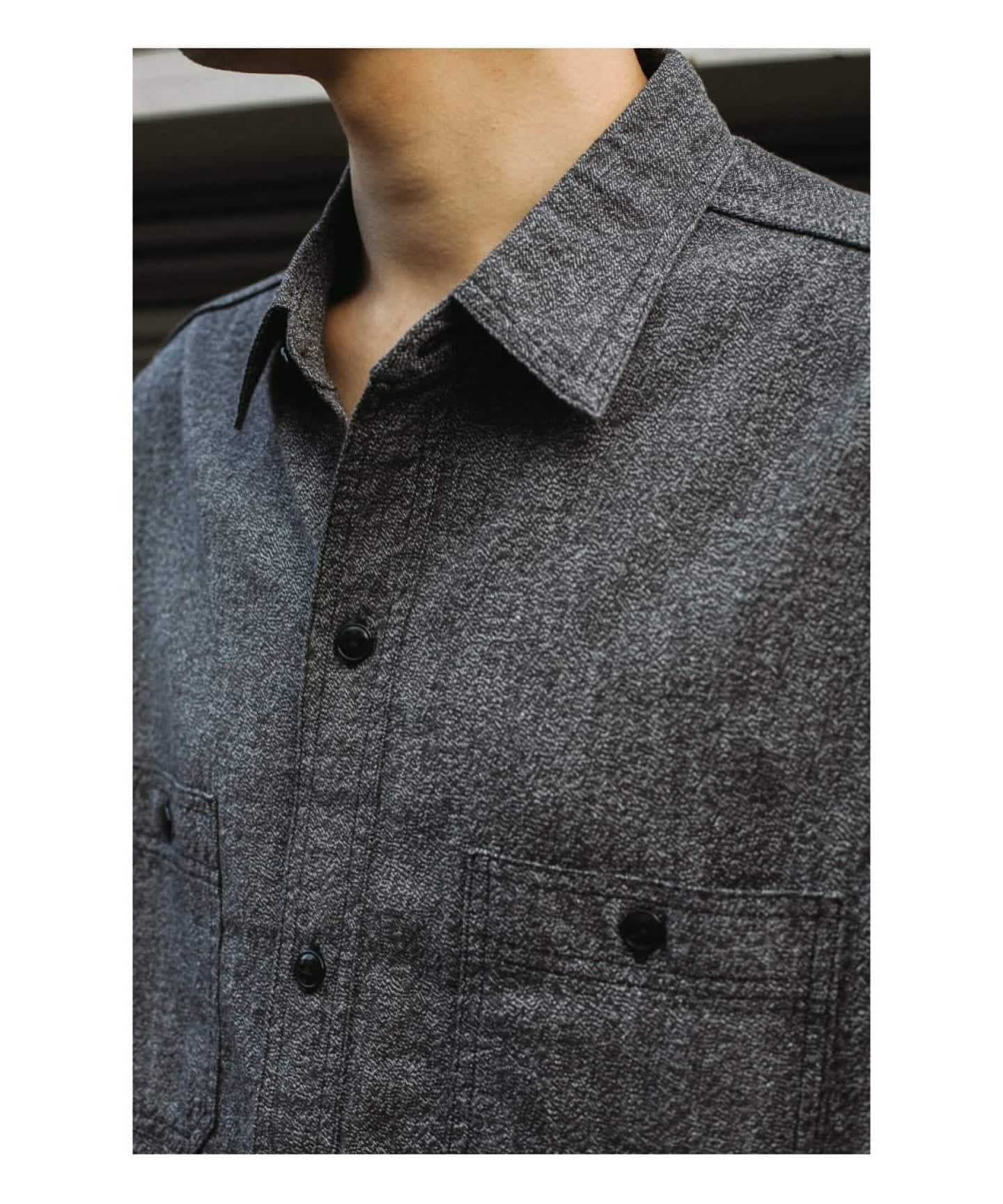 HERILL / ヘリル】 Blackchambray Workshirt 25-050- HL-8030 -30