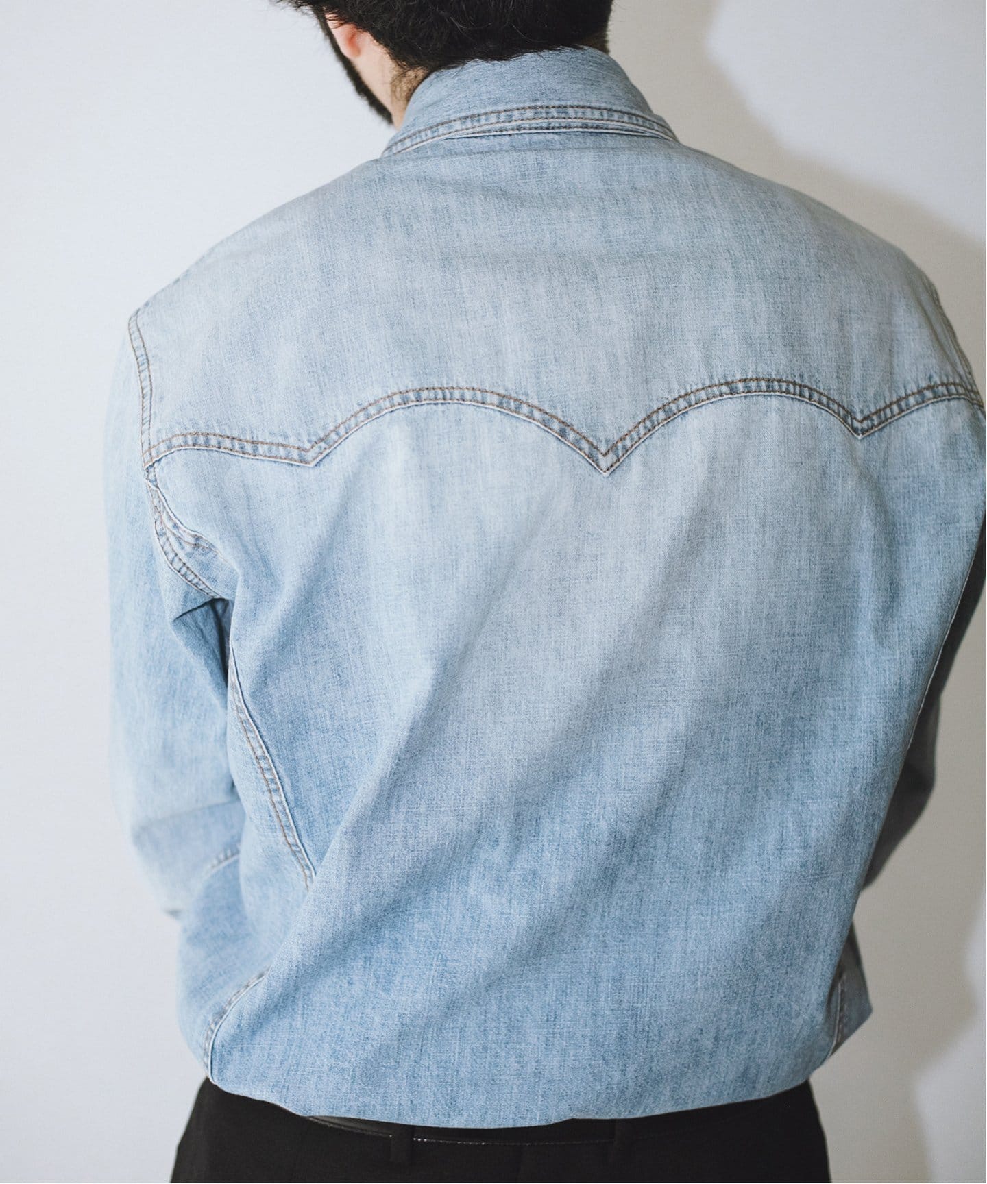 HUSBANDS / ハズバンズ】 別注 western shirt in denim H12ELE_