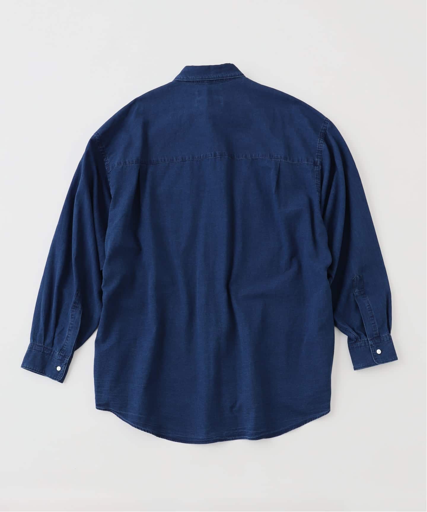 Graphpaper ネイビー　半袖シャツ Graphpaper / グラフ ペーパー】 SIDOGRAS Indigo Poplin L/S Ov