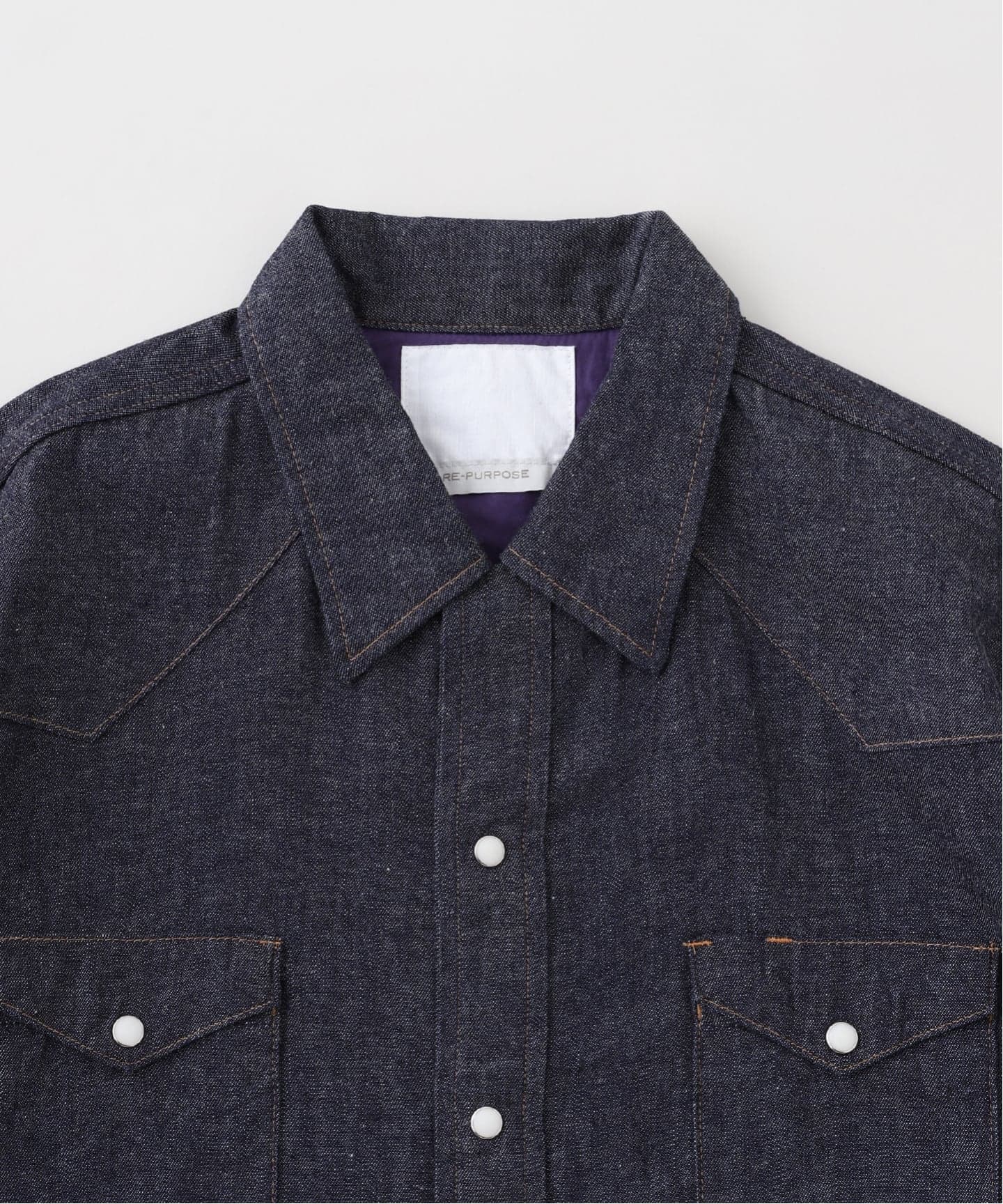 原*田様 L'ECHOPPE RE-PURPOSE 長袖シャツ Lサイズ 100 RE-PURPOSE / リパーパス】 denim western shirt（シャツ