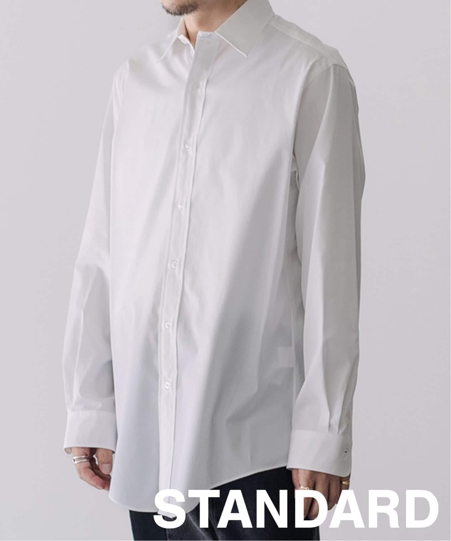 L'ECHOPPE LE スタンダードレギュラーシャツ ホワイト STD1 LE / エルイー】STANDARD / スタンダード レギュラー シャツ