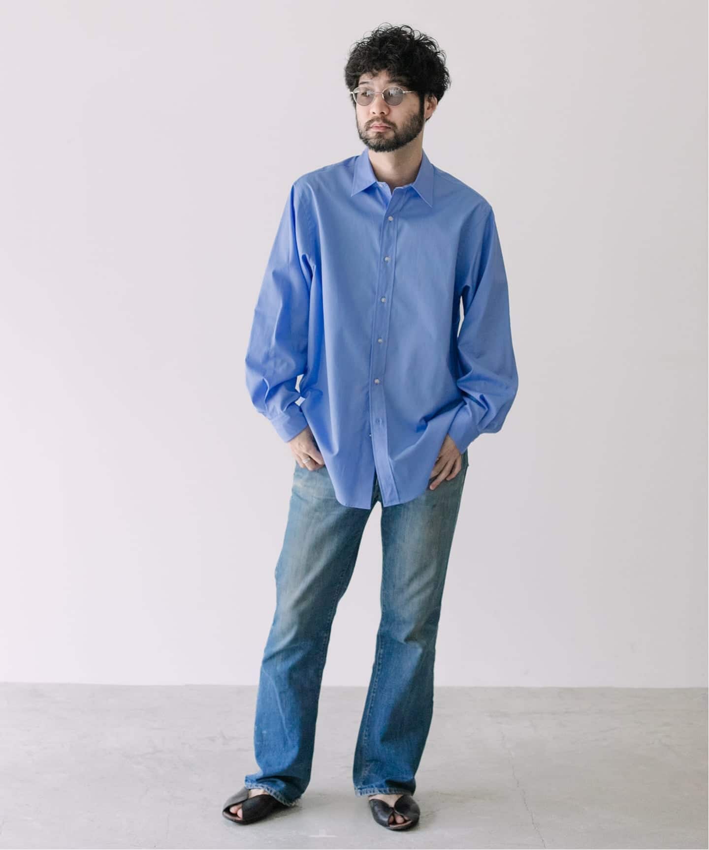 【LE / エルイー】WIDE Reguler Collar サイズ2 ホワイト LE / エルイー】WIDE / ワイド レギュラー シャツ（シャツ