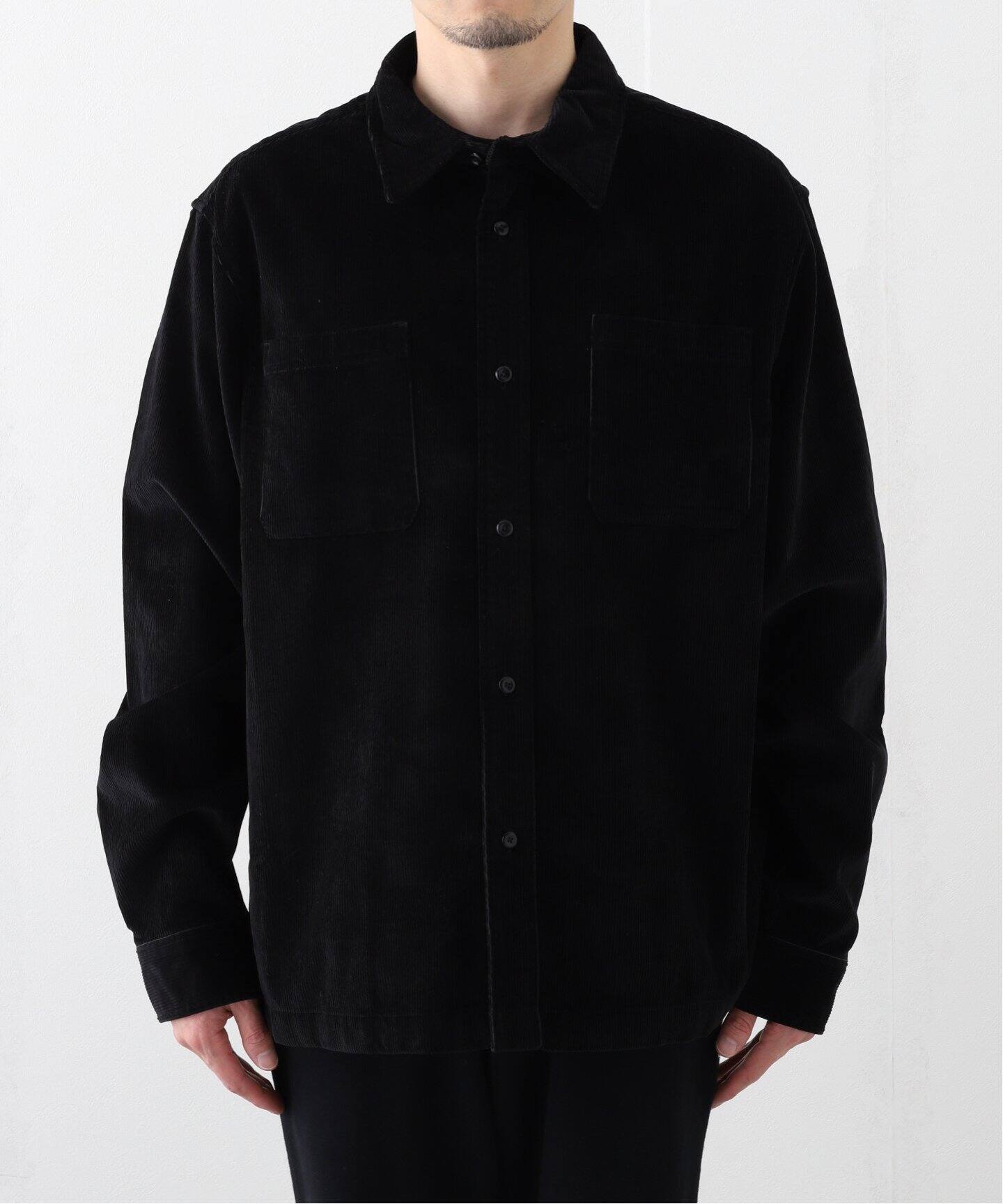 【スペシャル】50s campus コーデュロイシャツ 黒 CORDUROY CAMPUS OVERSHIRT（シャツ／ブラウス）｜REIGNING CHAMP